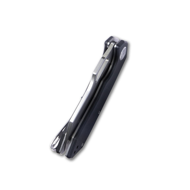 Coeus Liner Lock Folding Knife Black G10 Handle 3.15" Bead Blasted D2 KU292A