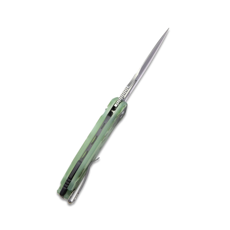 RDF Pocket Knife with Button Lock, Full-Contoured Camo G-10 Handle 3.11" Bead Blasted AUS-10 Blade, Lightweight Hydra Designed Folding Knife for EDC KU316C