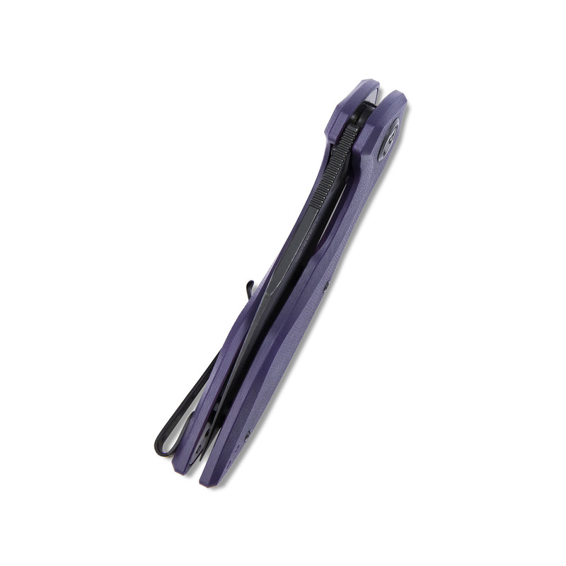 Noble Nest Liner Lock Folding Knife Purple G10 Handle 3.15" Dark Stonewashed D2 KU236E