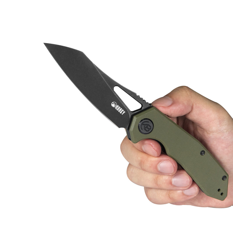 Vagrant Liner Lock Folding Knife Tan G10 Handle (3.1" Sandblast AUS-10) KU291B