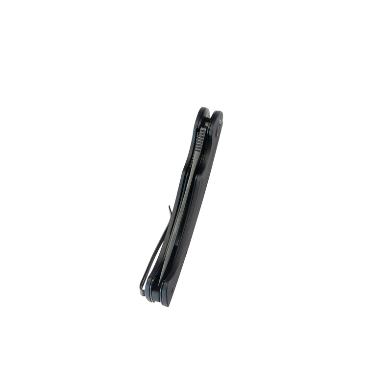 Scimitar Liner Lock Folding Knife Black G10 Handle 3.46" Blackwash AUS-10 KU173F