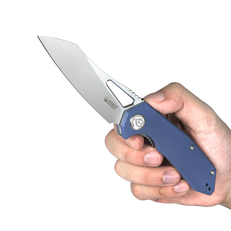 Vagrant Liner Lock Folding Knife Denim Blue G10 Handle (3.1" Sandblast AUS-10) KU291F