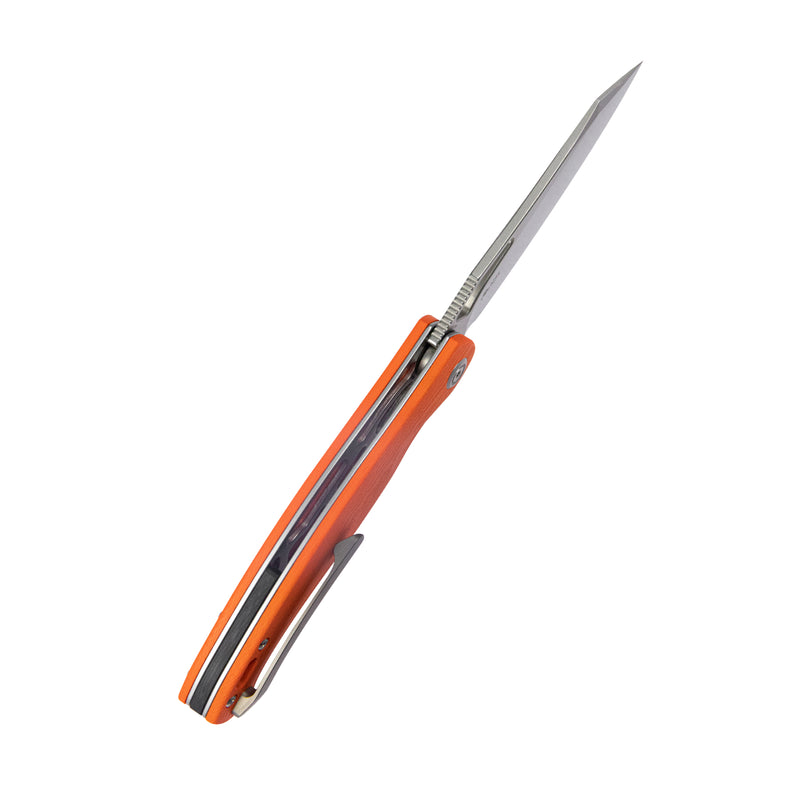Drake Liner Lock Folding Knife Orange G10 Handle 3.74'' Beadblasted AUS-10 KU239G