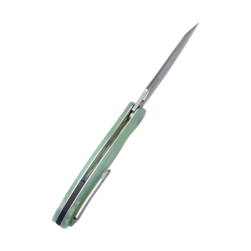 Drake Liner Lock Folding Knife Jade G10 Handle 3.74'' Beadblasted AUS-10 KU239I