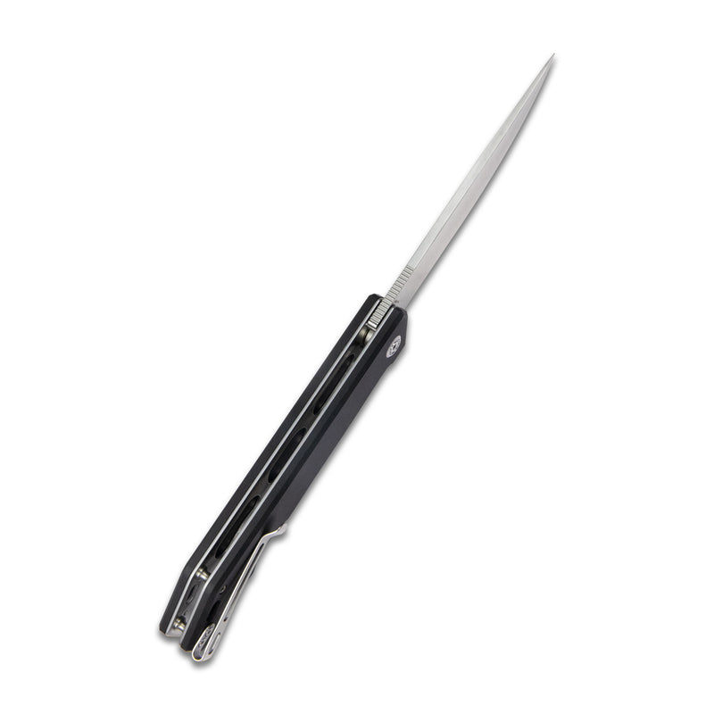 Pylades Liner Lock Flipper Folding Knife Black G10 Handle 4.65" Satin AUS-10 KU253A