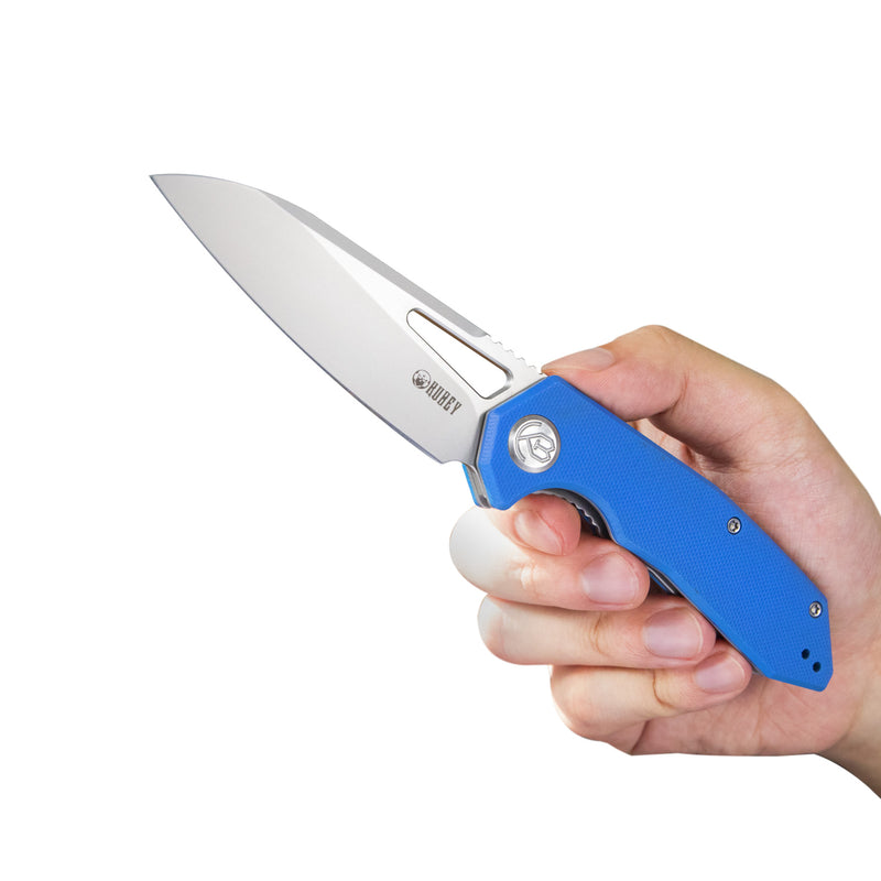 Vagrant Liner Lock Folding Knife Blue G10 Handle (3.1" Sandblast AUS-10) KU291C