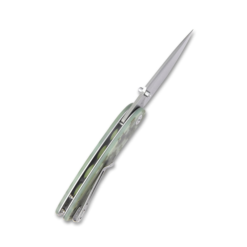 Momentum Sherif Manganas Design Liner Lock Front Flipper / Dual Studs Open Folding Knife Digtal Camo G10 Handle 3.43" Bead Blasted AUS-10 KU344K