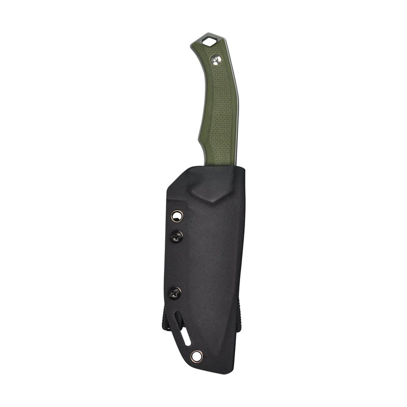 Swordfish Outdoor Gear Fixed Blade Knife Green G10 Handle 4.7" Stonewashed D2 KU184A