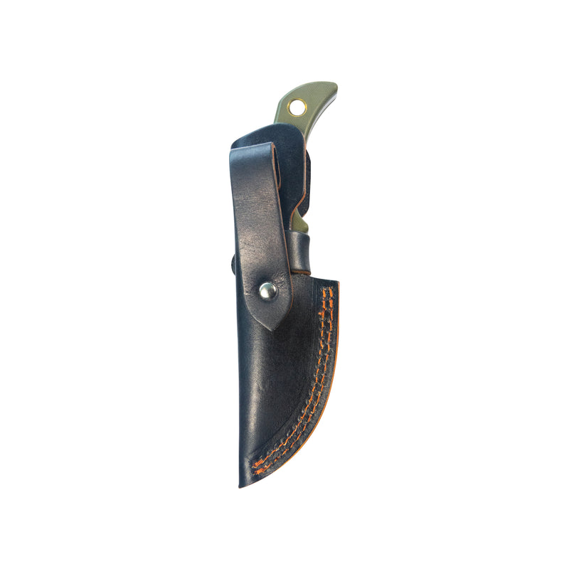 Mikkel Willumsen Design Blade Hunter Clip Point EDC Fixed Blade Knife Green G10 Handle 3.38" Beadblast 14C28N KU375C