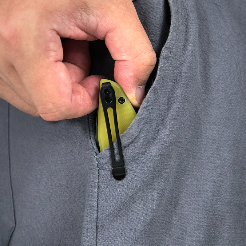Nova Liner Lock Flipper Folding Pocket Knife Yellow G10 Handle Black Stonewashed D2 KU117C