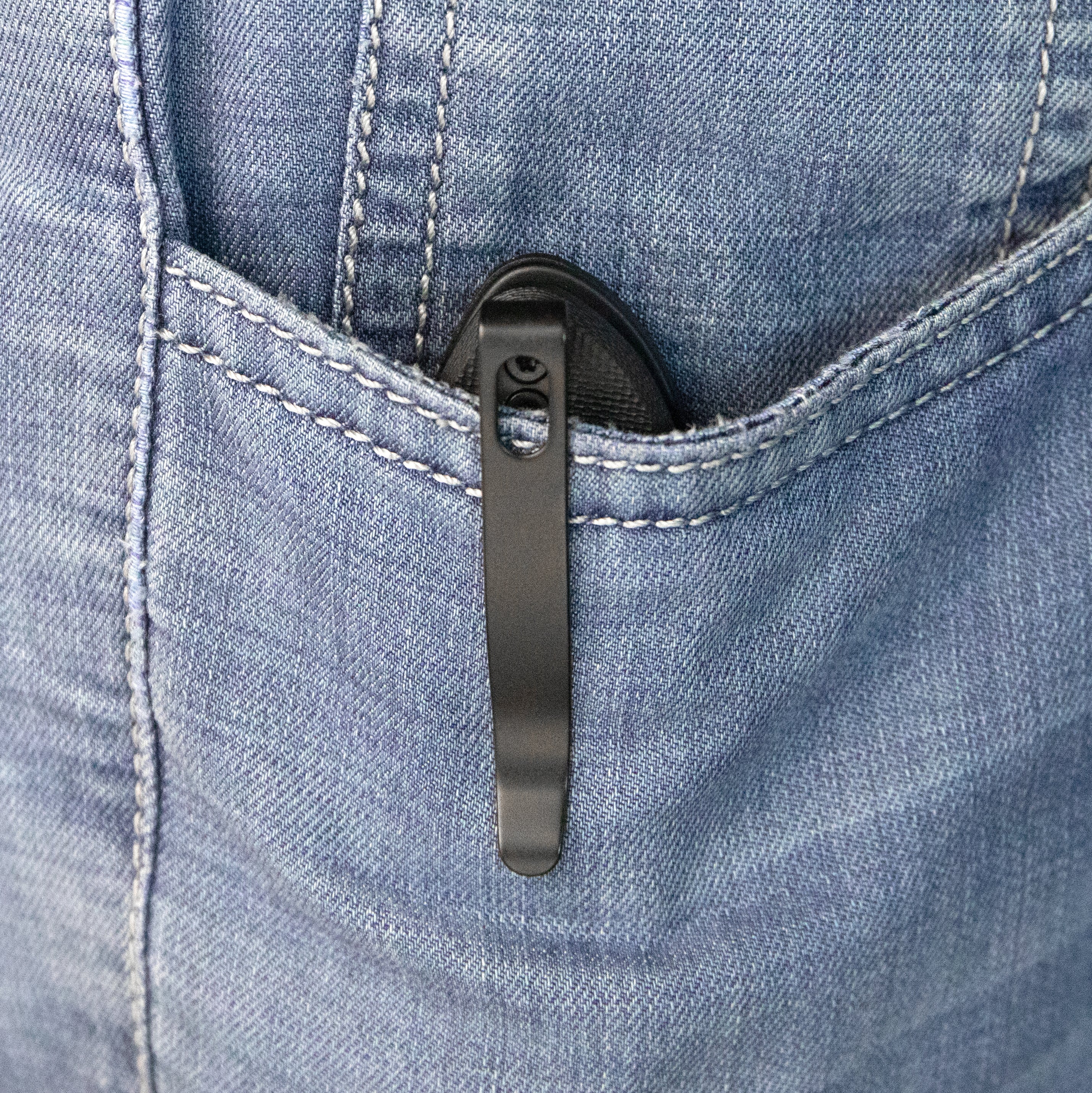 Belus Thumb Stud Everyday Carry Pocket Knife Black G10 Handle 2.95" Blackwashed AUS-10 Blade KU342E