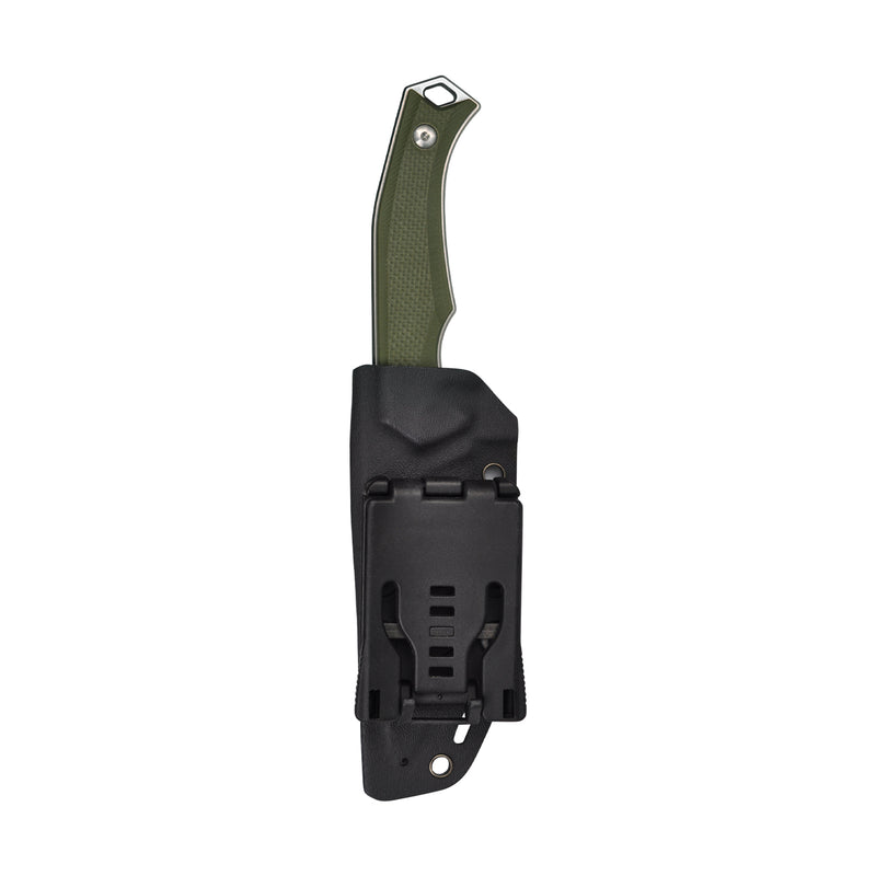 Swordfish Outdoor Gear Fixed Blade Knife Green G10 Handle 4.7" Stonewashed D2 KU184A