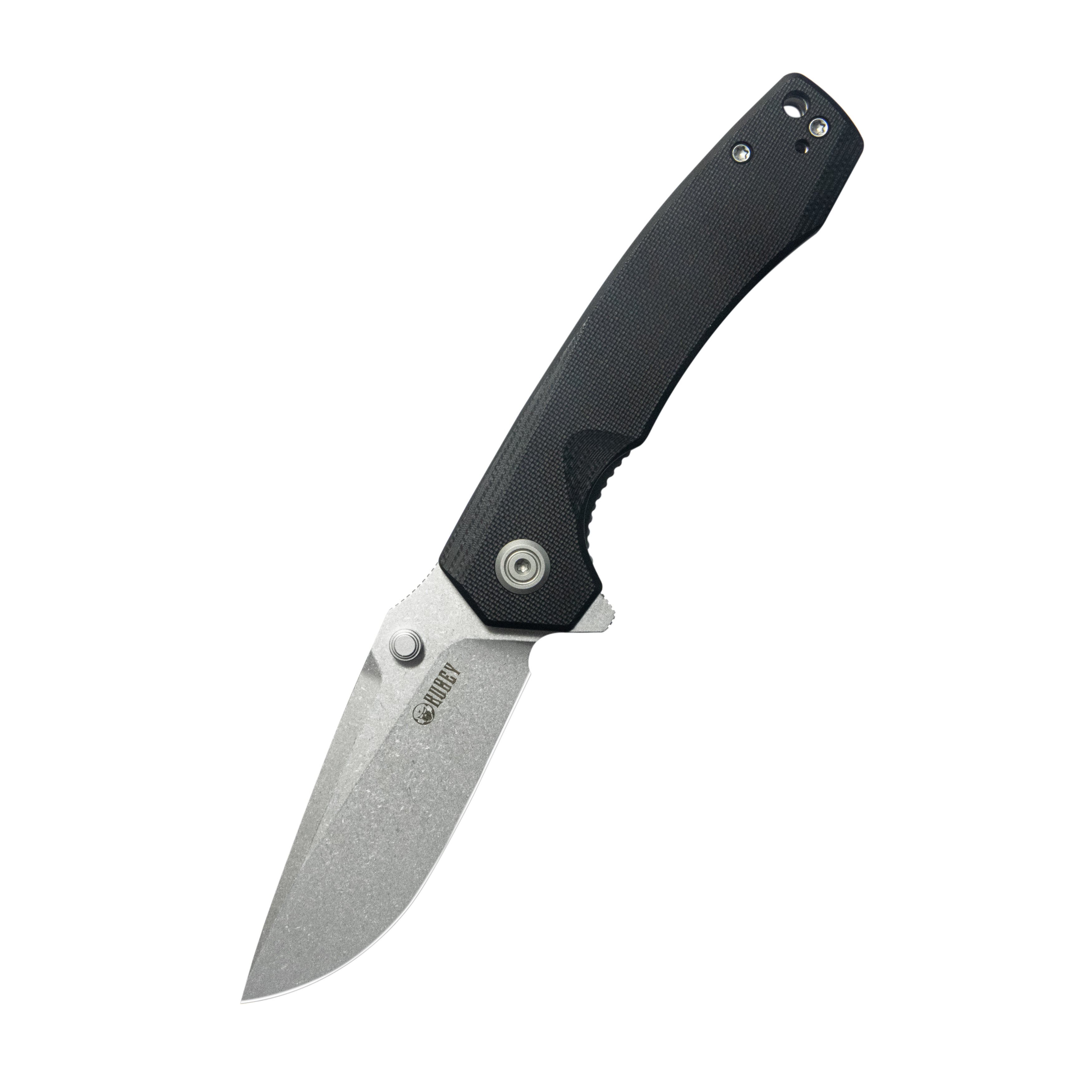 Calyce Liner Lock Flipper Folding Knife Black G10 Handle 3.27" Bead Blasted 14c28n KU901O