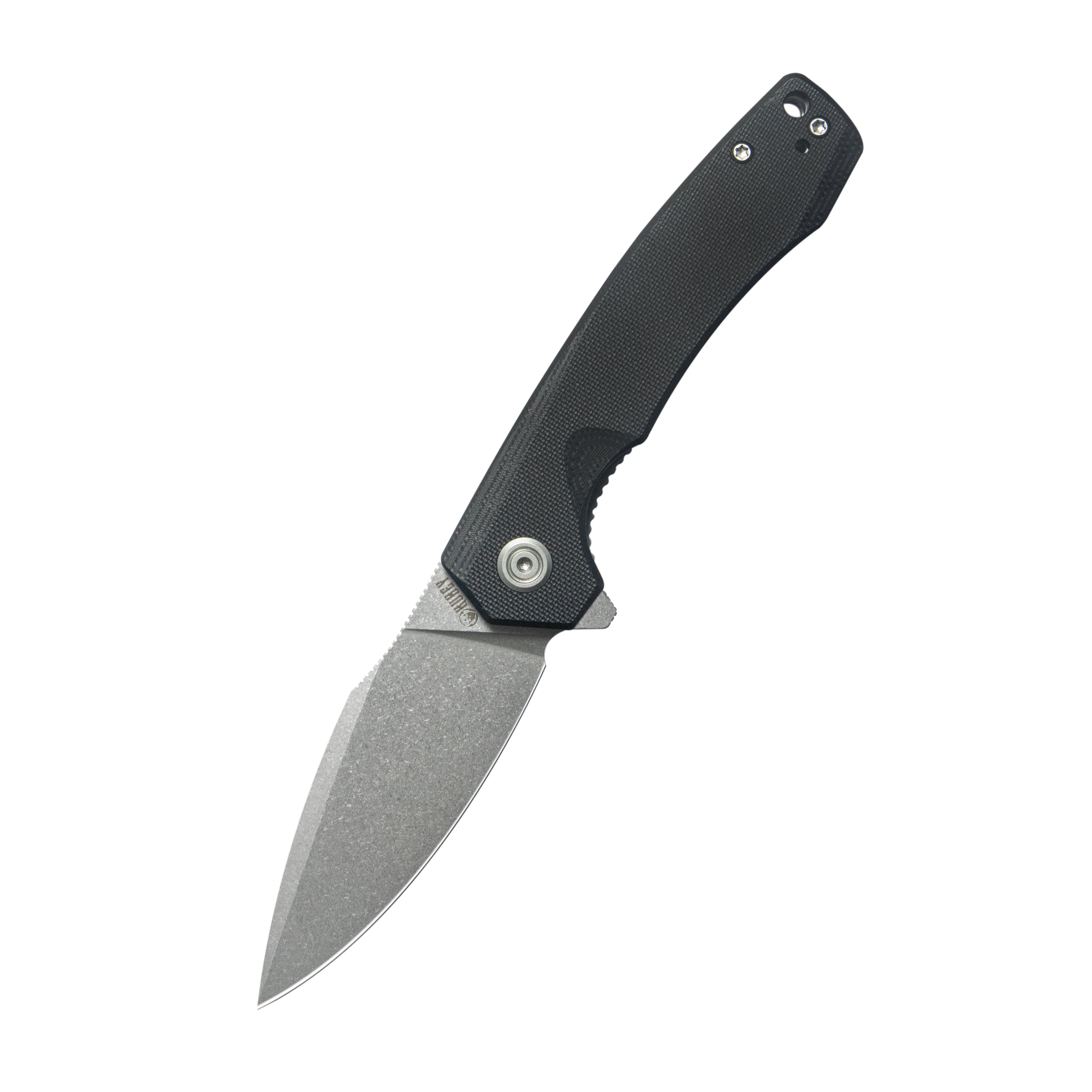Calyce Liner Lock Flipper Folding Knife Black G10 Handle 3.27" Bead Blasted 14c28n KU901T
