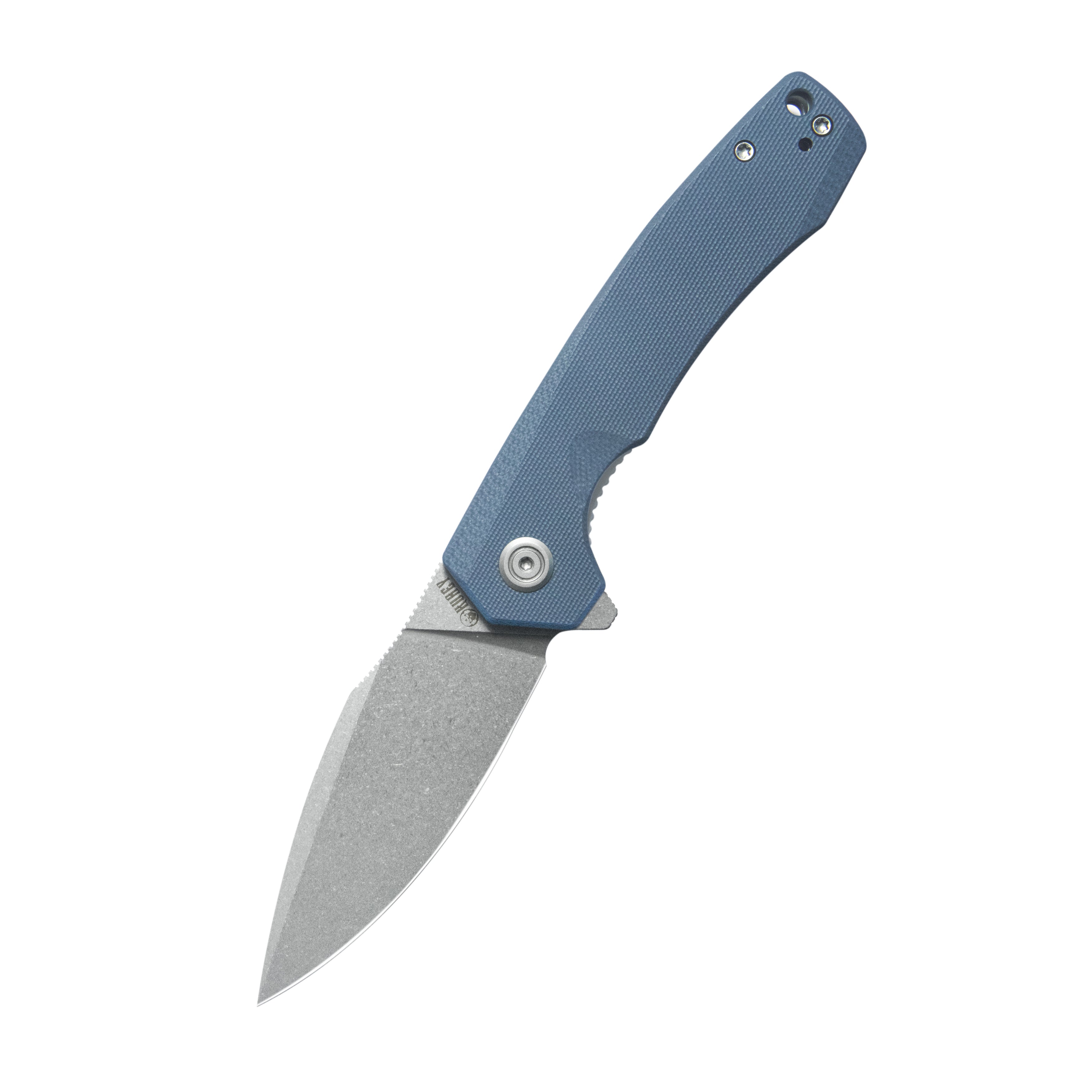 Calyce Liner Lock Flipper Folding Knife Blue G10 Handle 3.27" Bead Blasted 14c28n KU901U