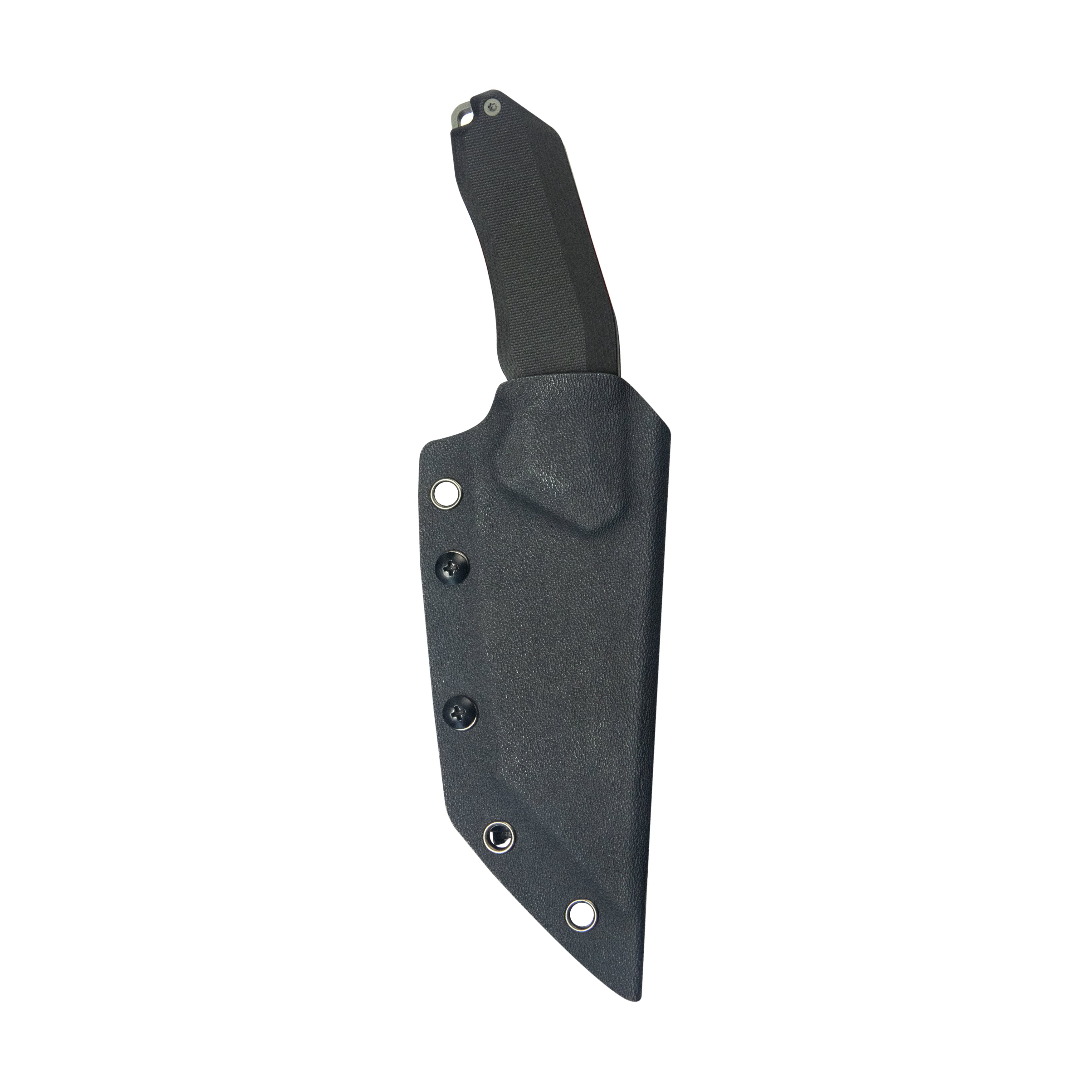Kubey Yokai Fixed Blade Knife Black G-10 Handle 4.06'' Stonewashed 14C