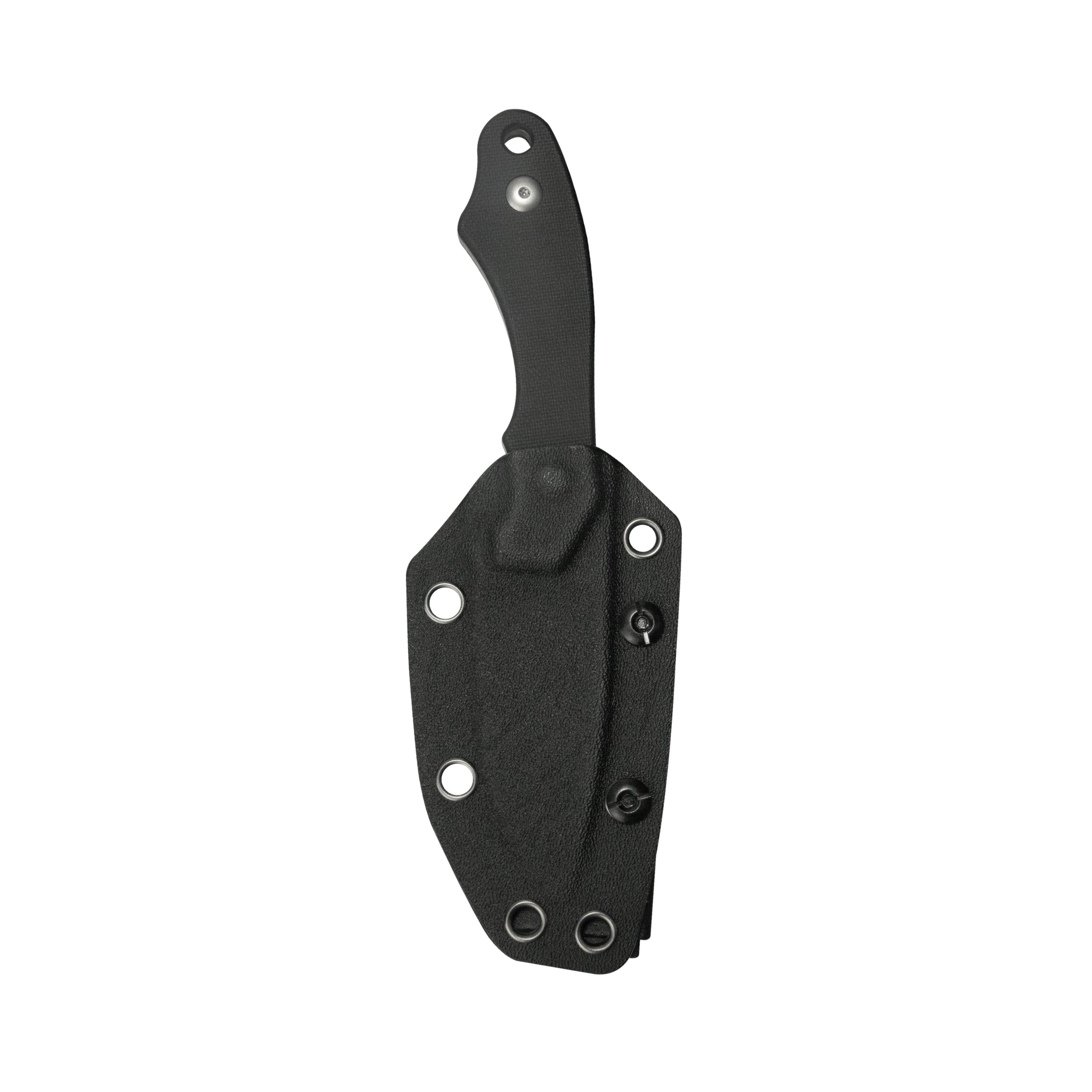 TLB EDC Fixed Blade Knife Black G-10 Handle 4" Beadblast 14C28N with Kydex Sheath KU467A