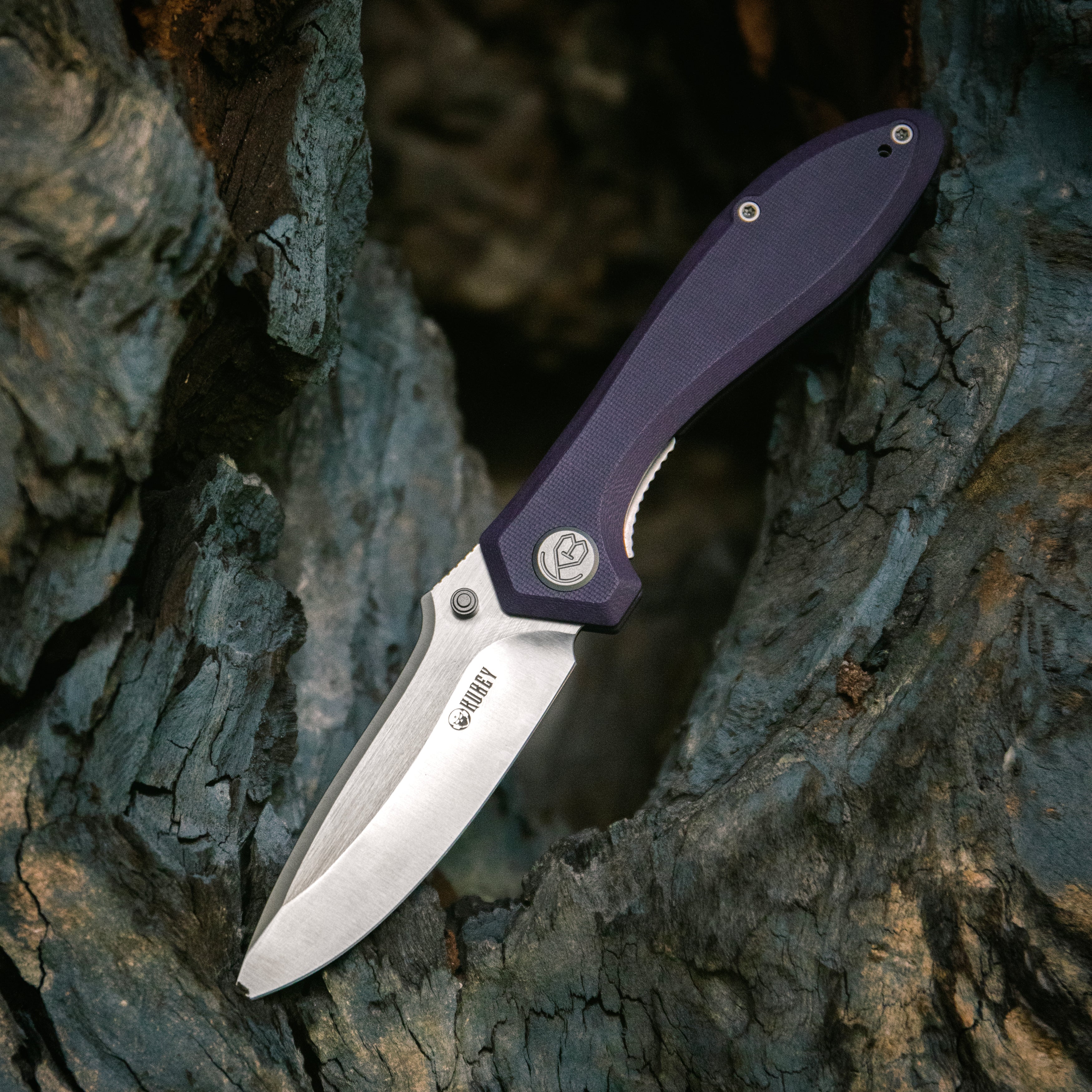 Ruckus Liner Lock Folding Knife Flame Ti Handle 3.31" Bead Blasted CPM 20CV KB314P