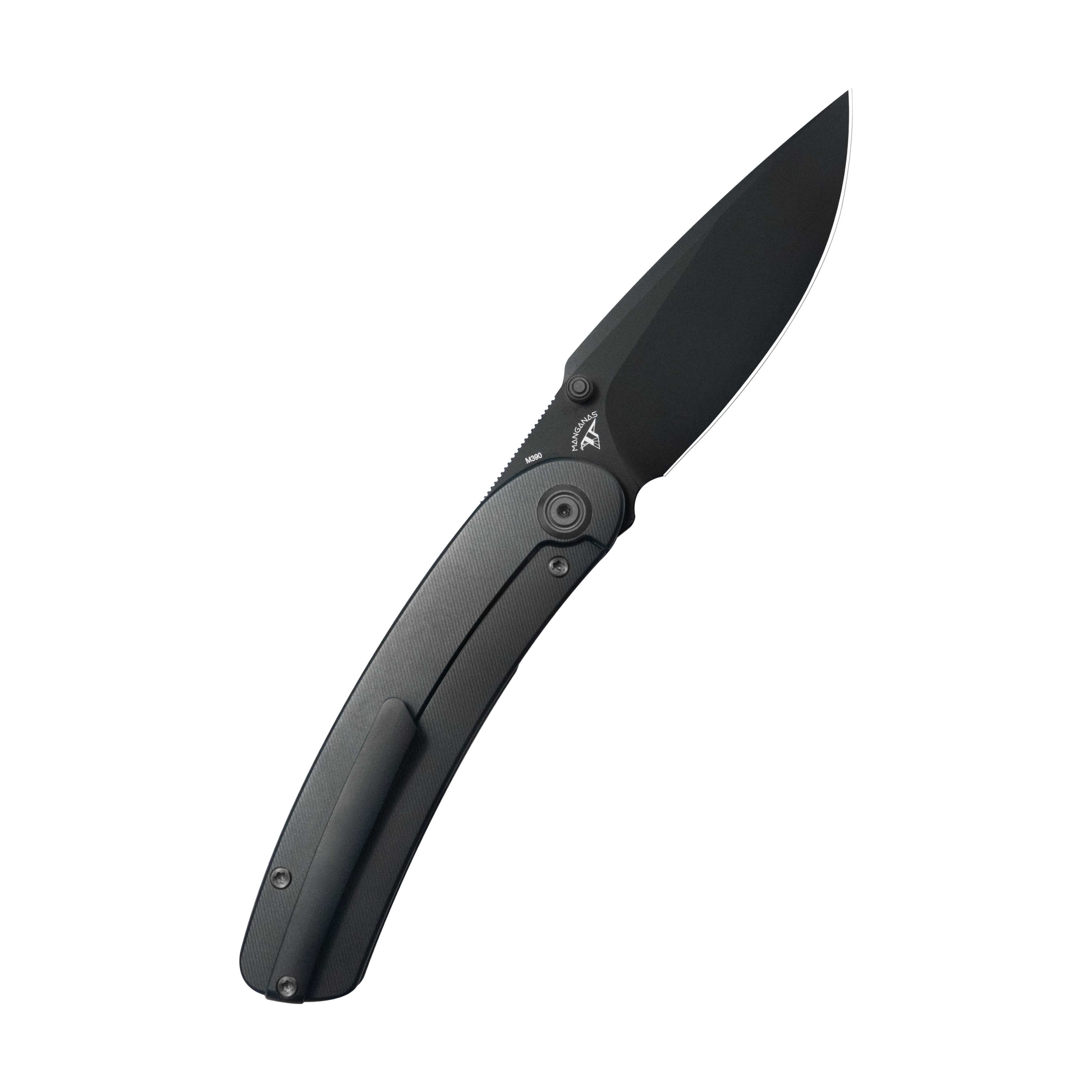 Kubey Momentum Frame Lock Front Flipper Pocket Folding Knife DLC Titanium Handle DLC M390 Blade KB386D