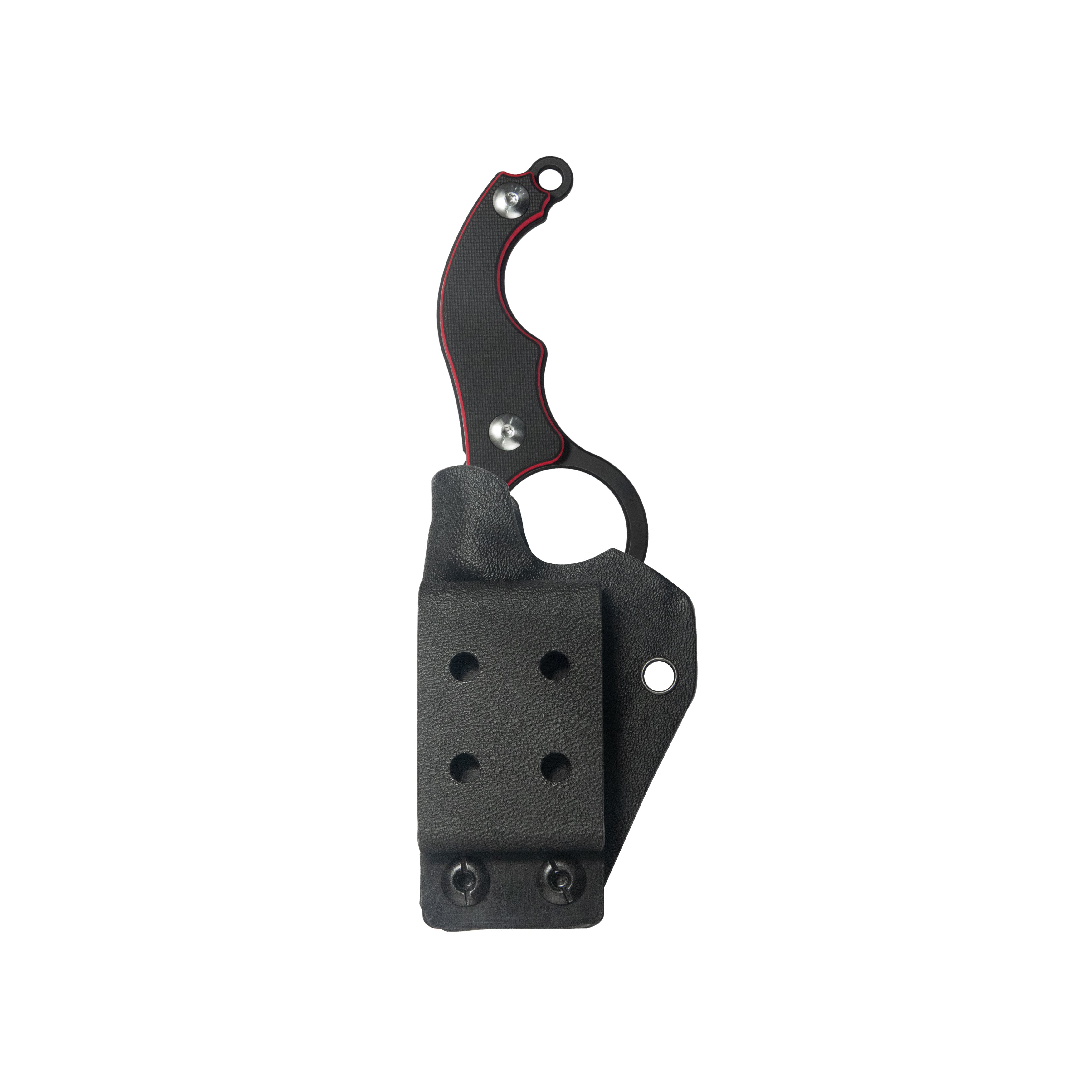 Hippocam EDC Fixed Blade Knife Black G10 Handle 2.3" Satin D2 KU166
