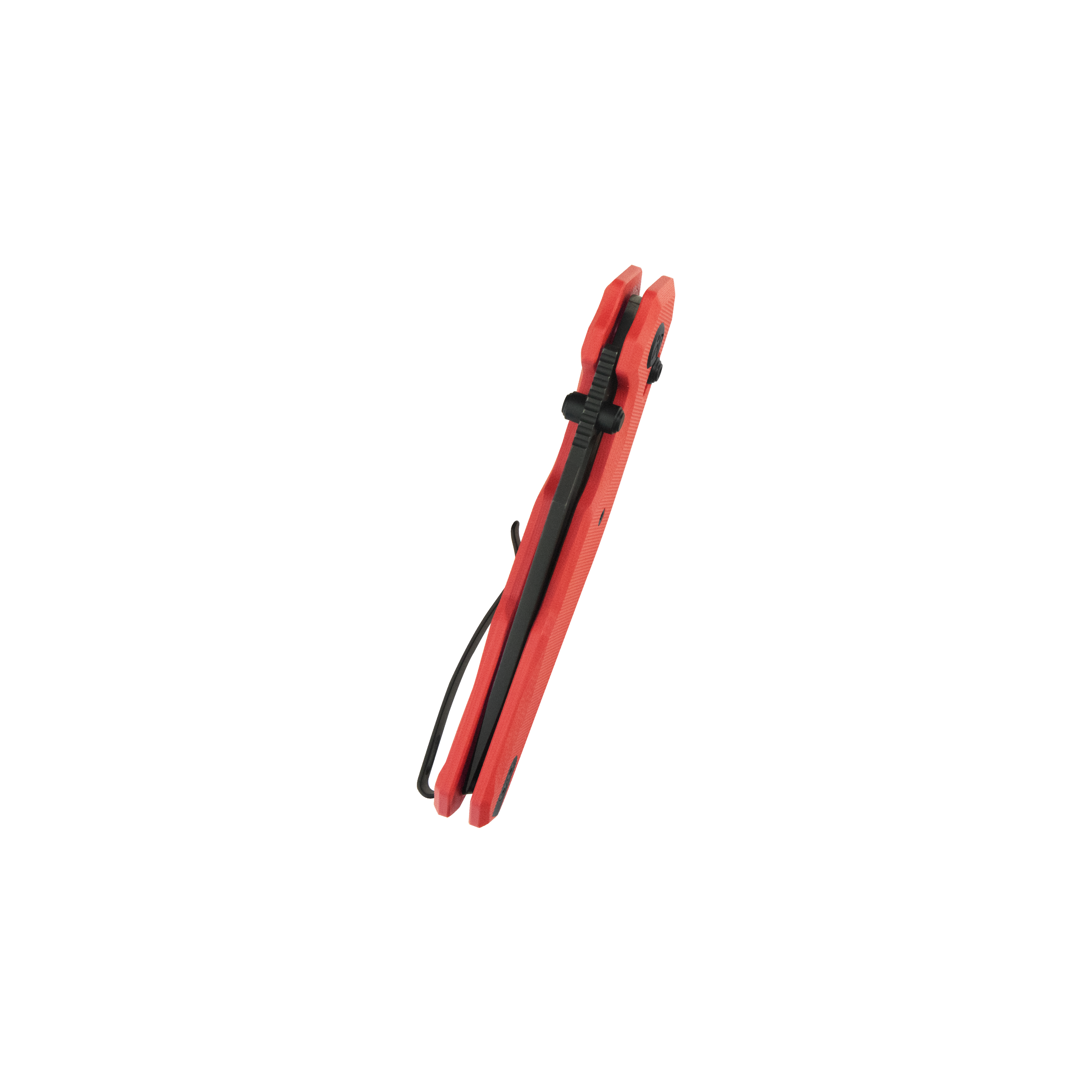 Kubey Carve Crossbar Lock Tactical Folding Knife Red G10 Handle 3.27'' Blackwash 14C28N Blade KU237D