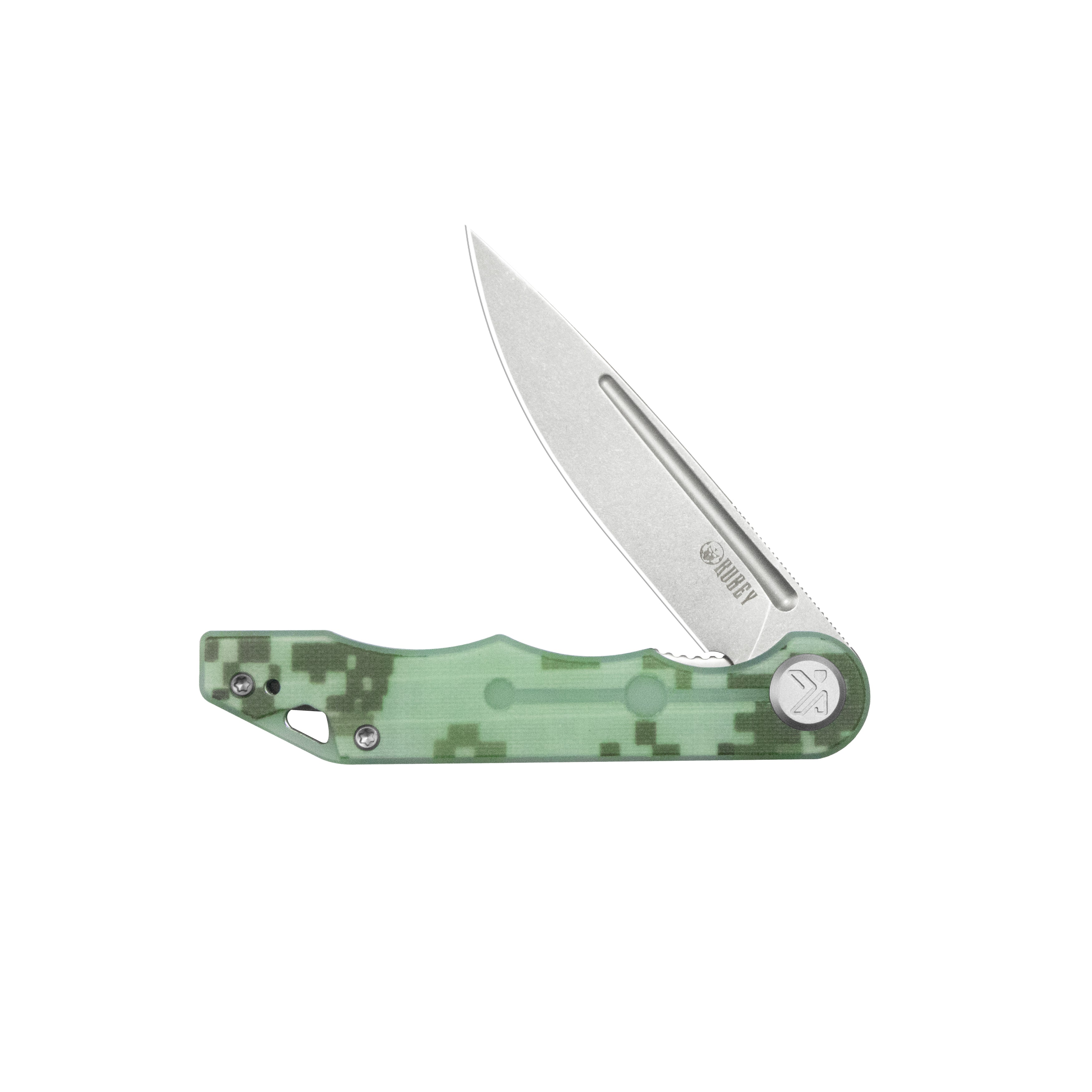 Mizo Liner Lock Flipper Folding Knife Como G10 Handle 3.15" Beadblast 14C28N KU312V