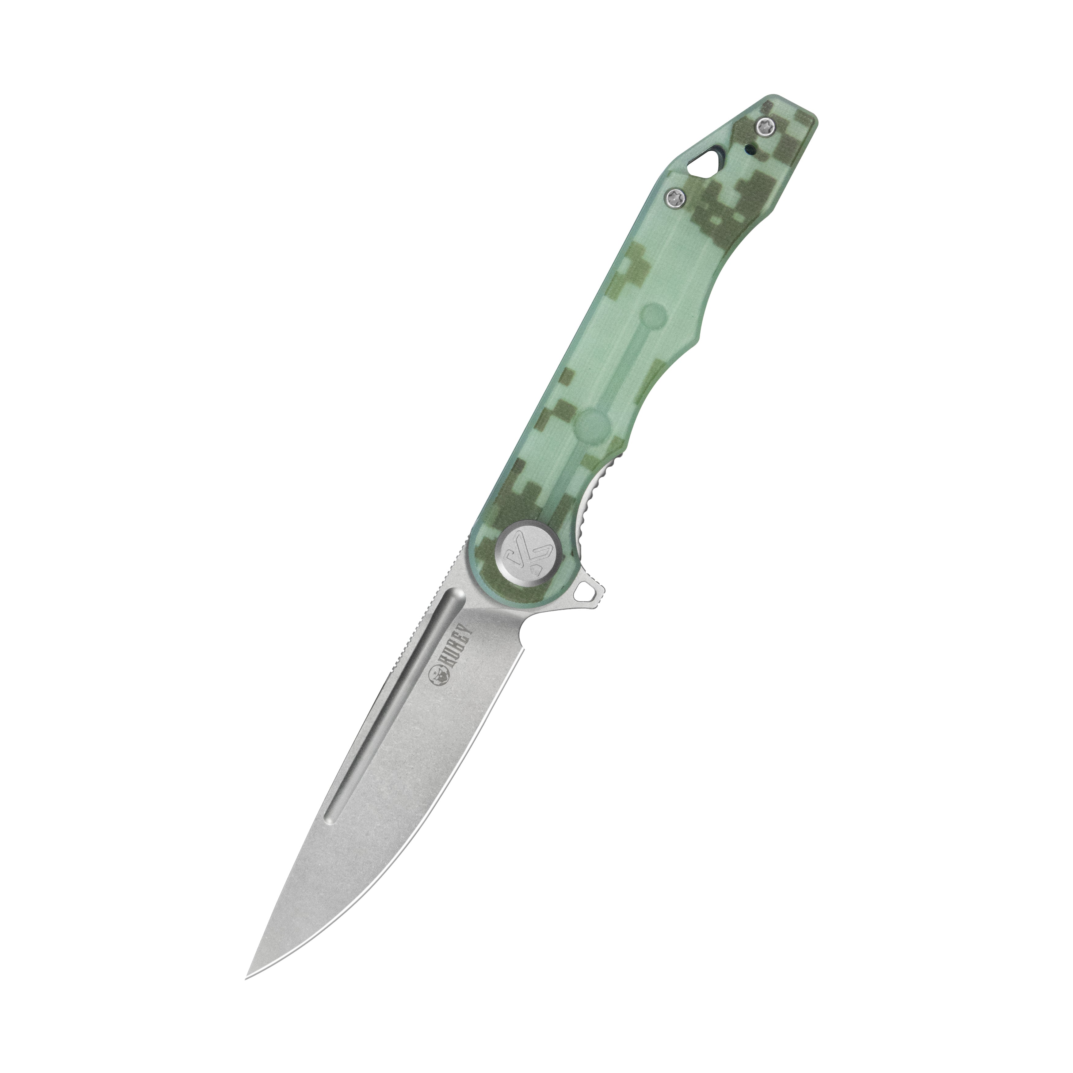 Mizo Liner Lock Flipper Folding Knife Como G10 Handle 3.15" Beadblast 14C28N KU312V