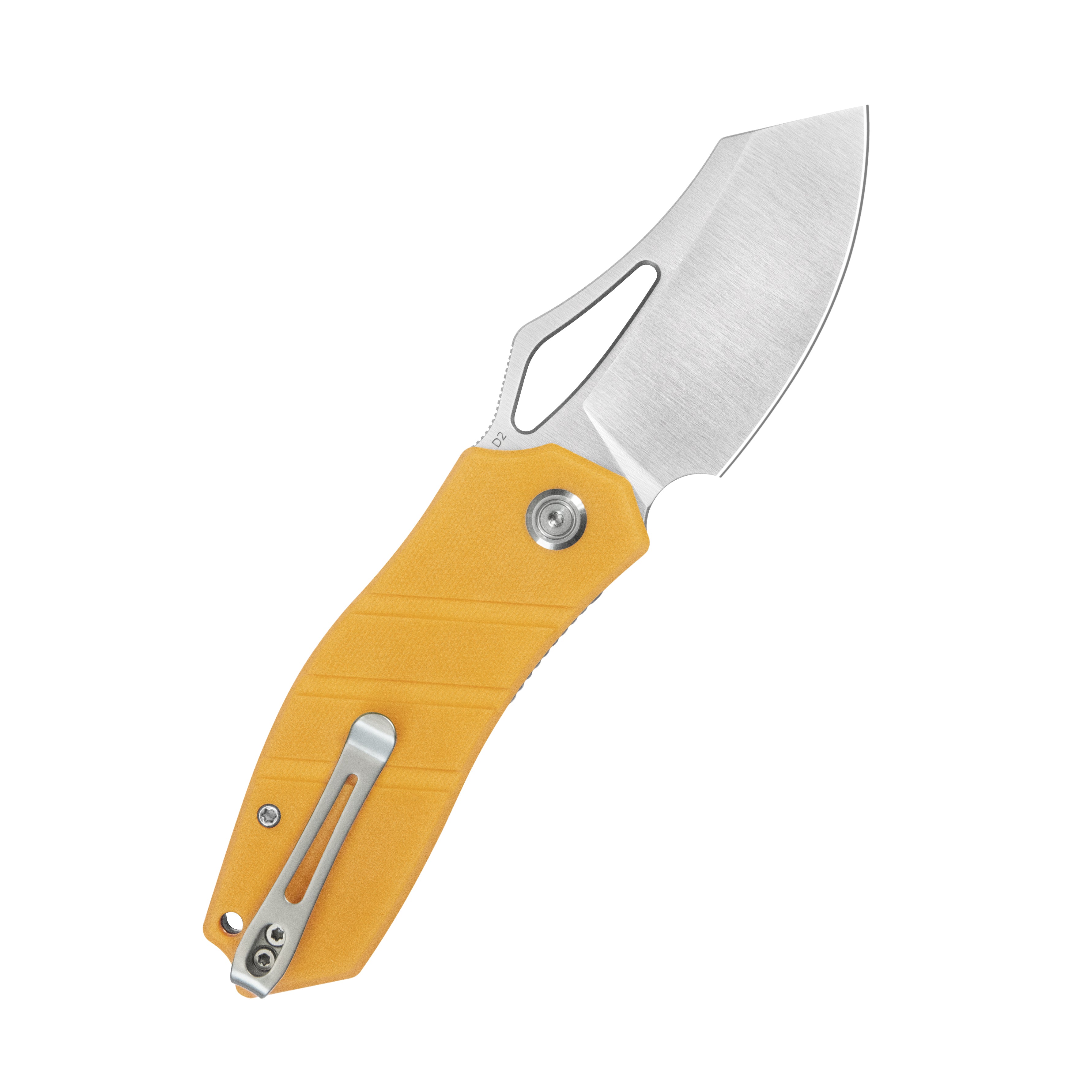 Ceyx Liner Lock Flipper Folding Knife Yellow G10 Handle 2.95" Satin D2 KU335E