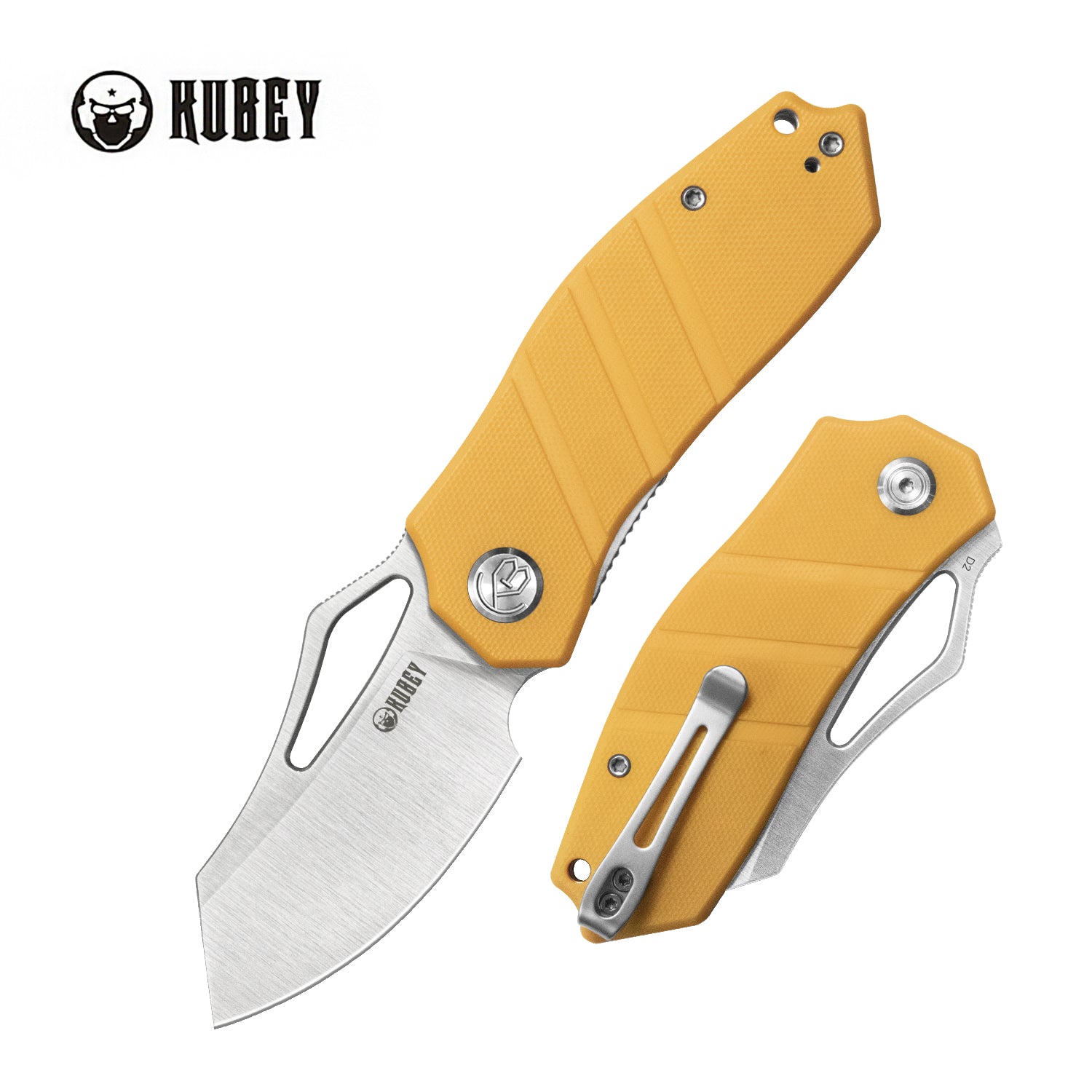 Ceyx Liner Lock Flipper Folding Knife Yellow G10 Handle 2.95" Satin D2 KU335E