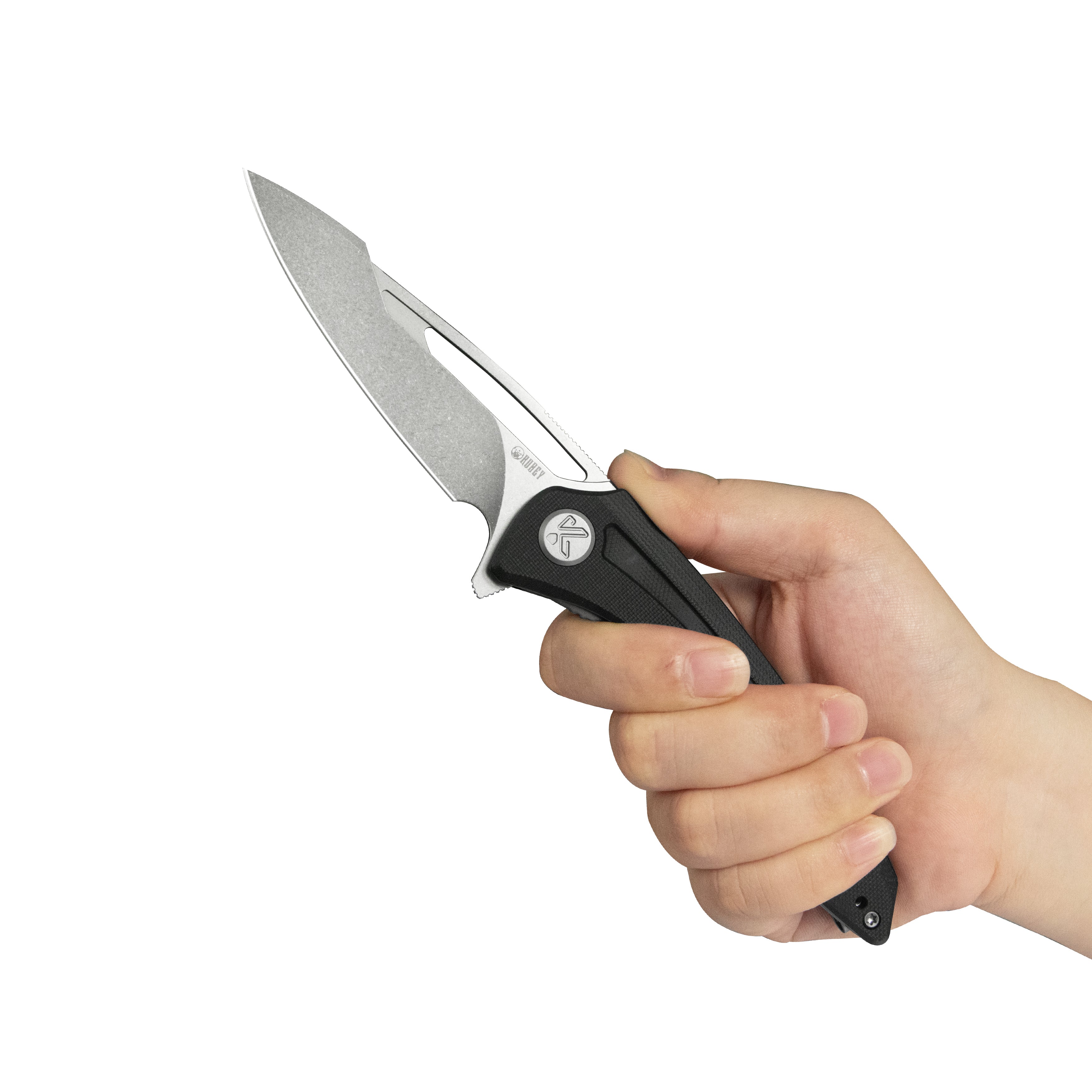 Merced Folding Knife 3.46" Beadblasted 14c28n Blade With Durable Black G10 Handle Reliable Tactical Pocket Knife KU345K