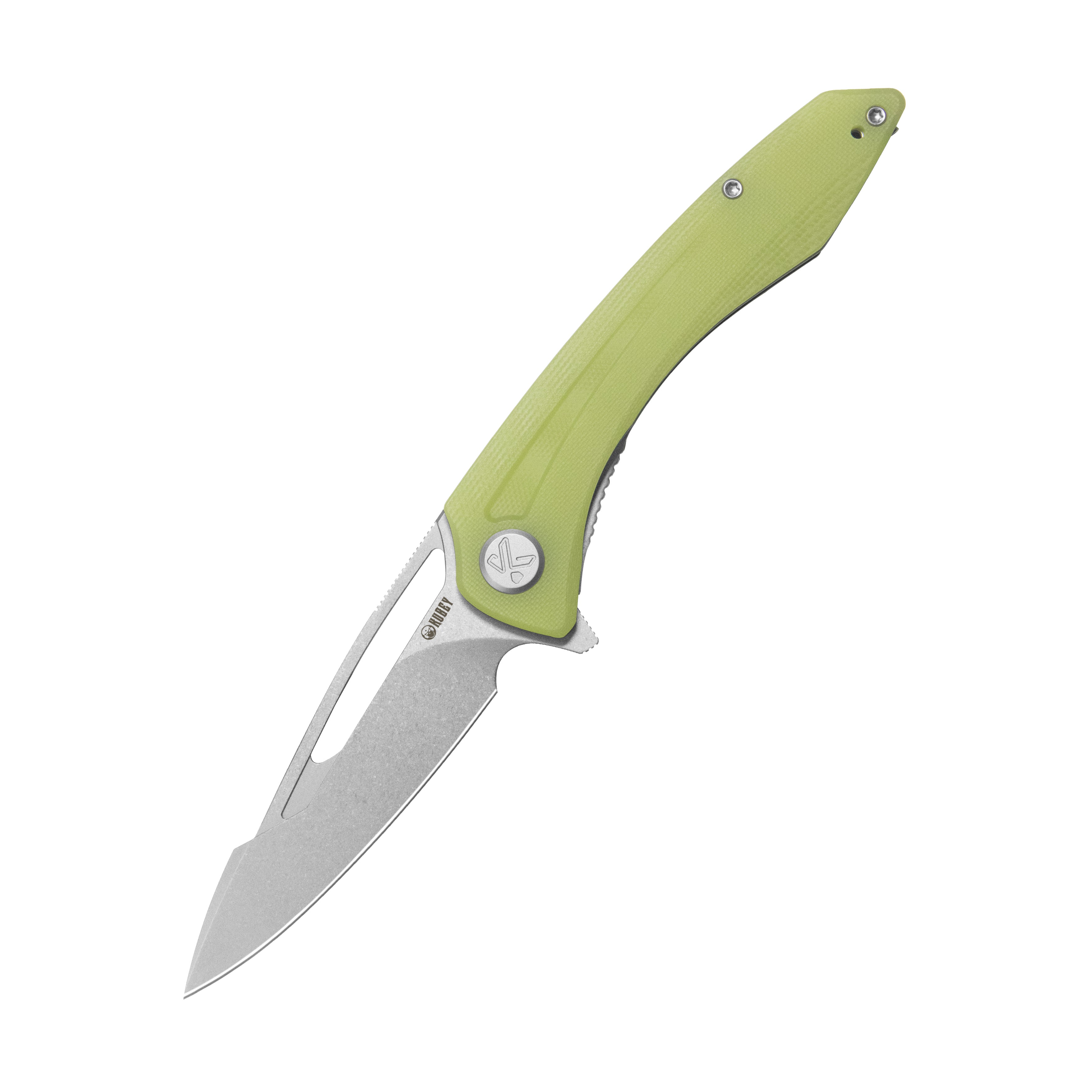Merced Folding Knife 3.46" Beadblasted 14c28n Blade With Durable Yellow G10 Handle Reliable Tactical Pocket Knife KU345L