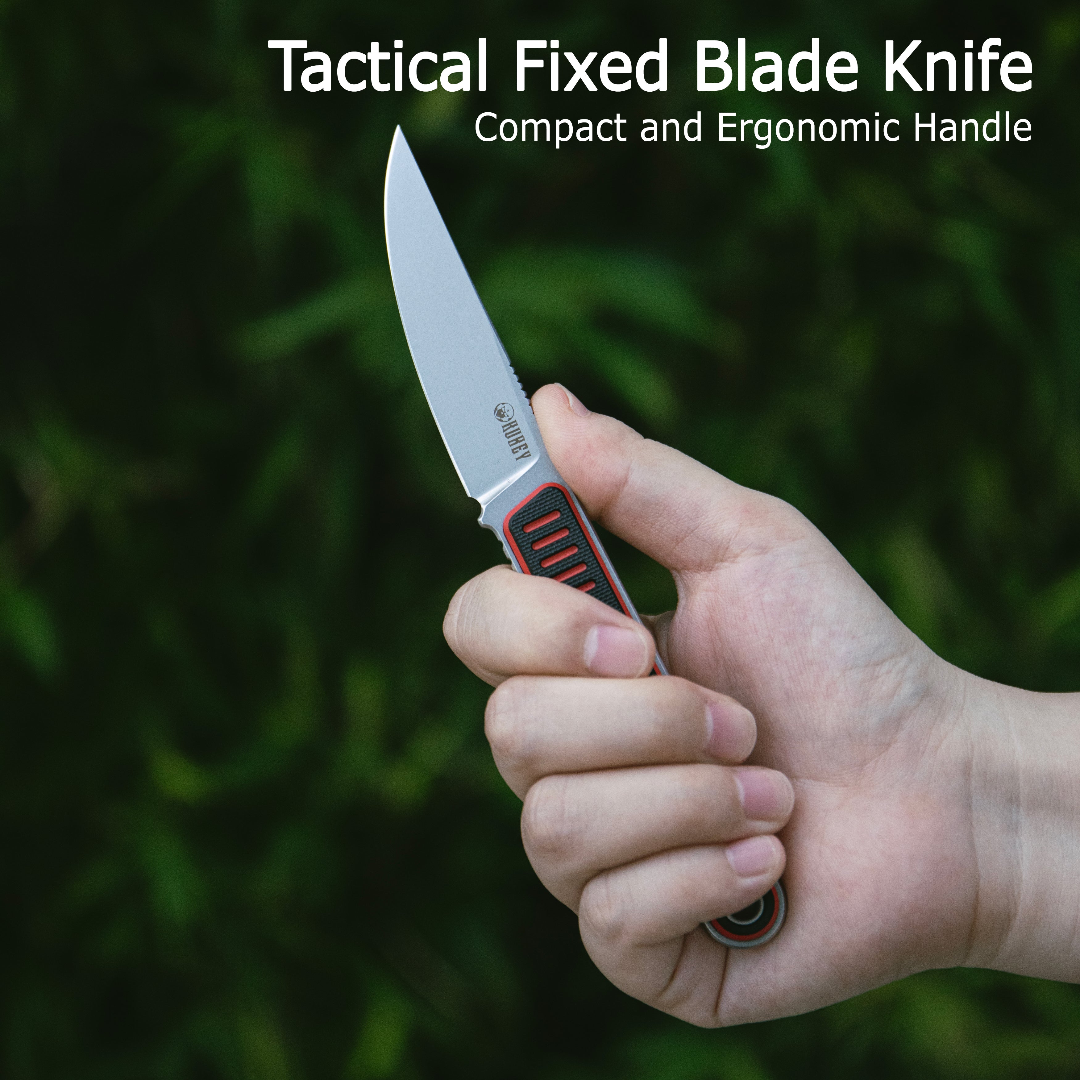 Kubey JL Kwaiken Fixie Every Day Carry Fixed Blade Knife Red Black G-10 3.11'' Beadblast 14C28N KU355A