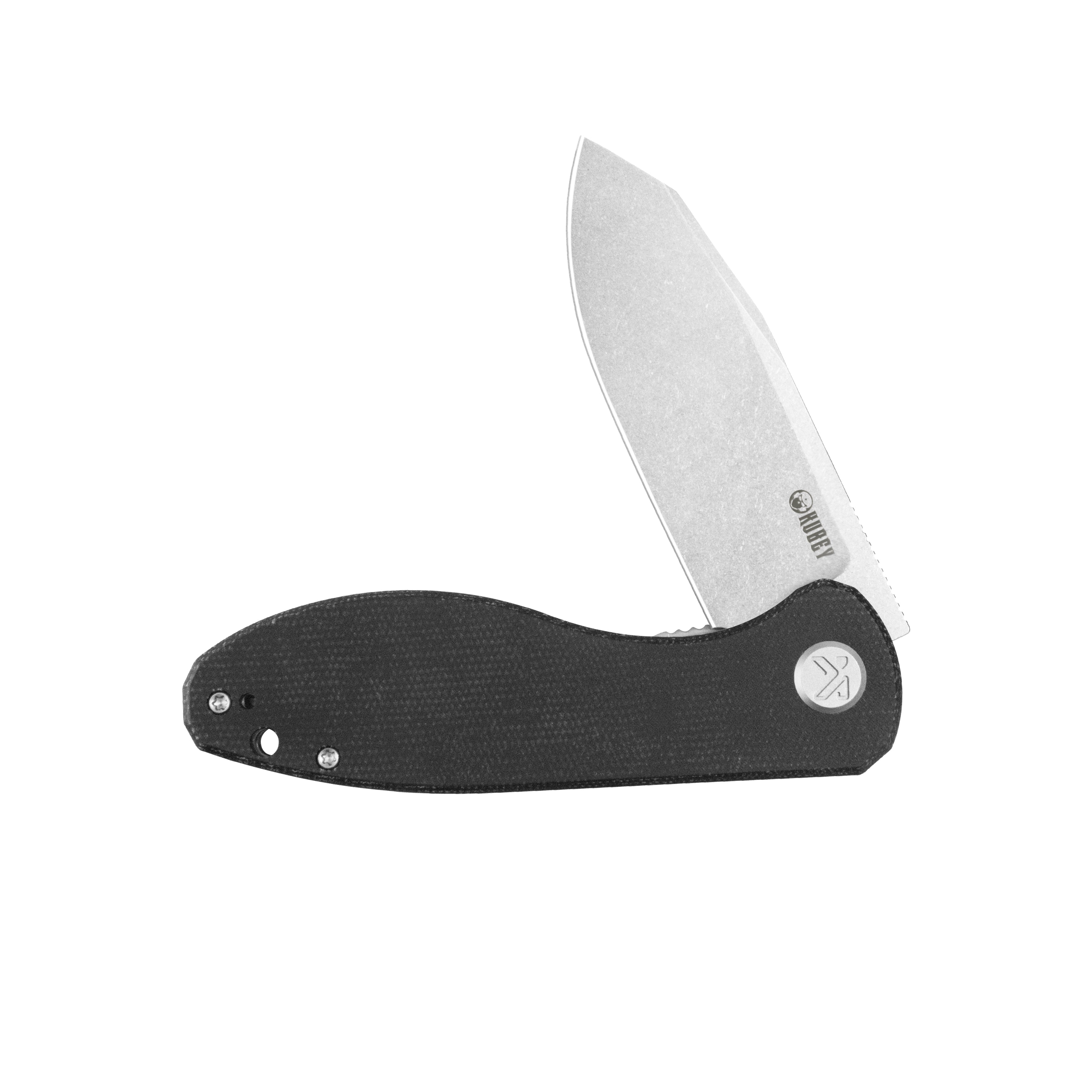 Master Chief Outdoor Folding Pocket Knife Black Micarta Handle 3.43" Beadblast 14C28N KU358K