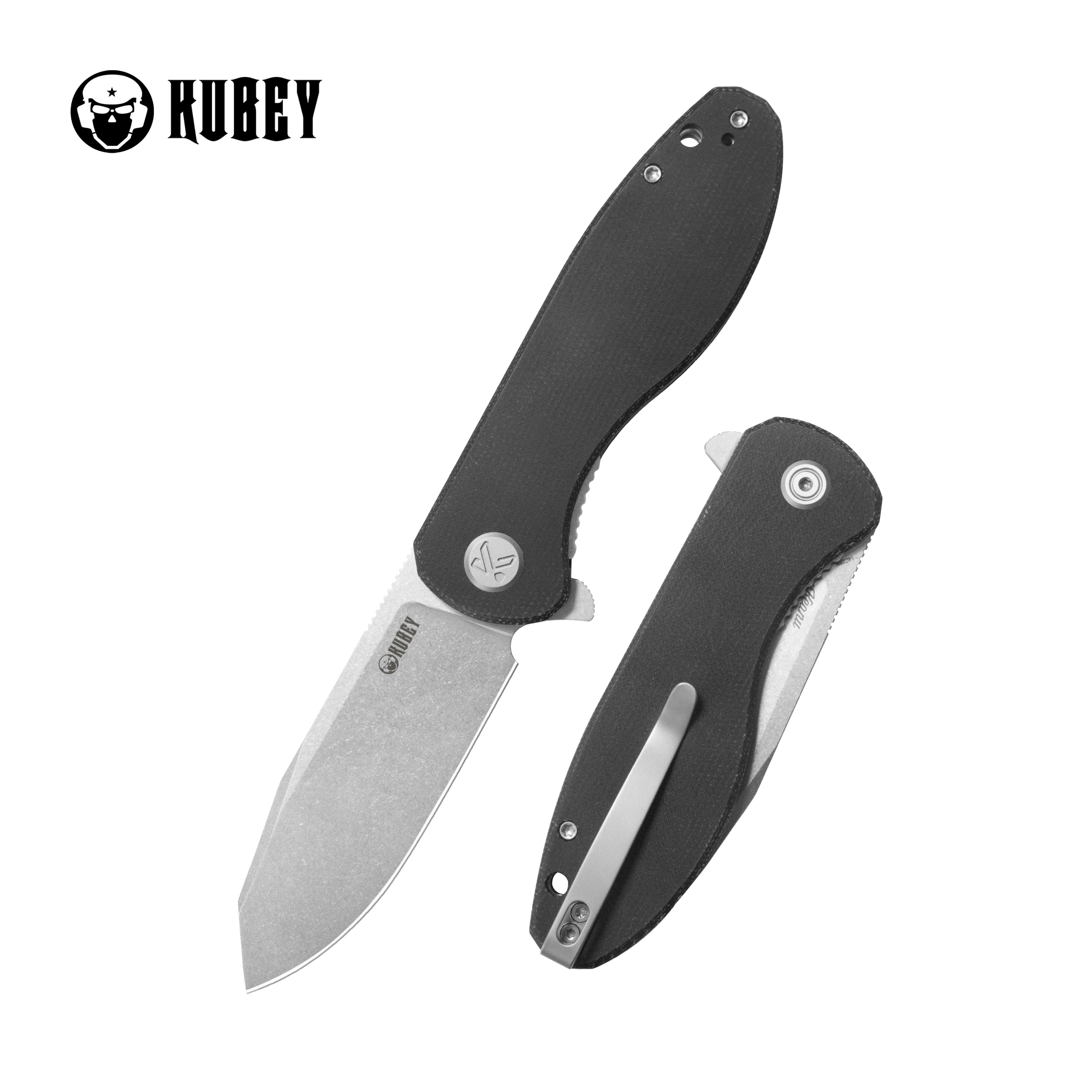 Master Chief Outdoor Folding Pocket Knife Black Micarta Handle 3.43" Beadblast 14C28N KU358K