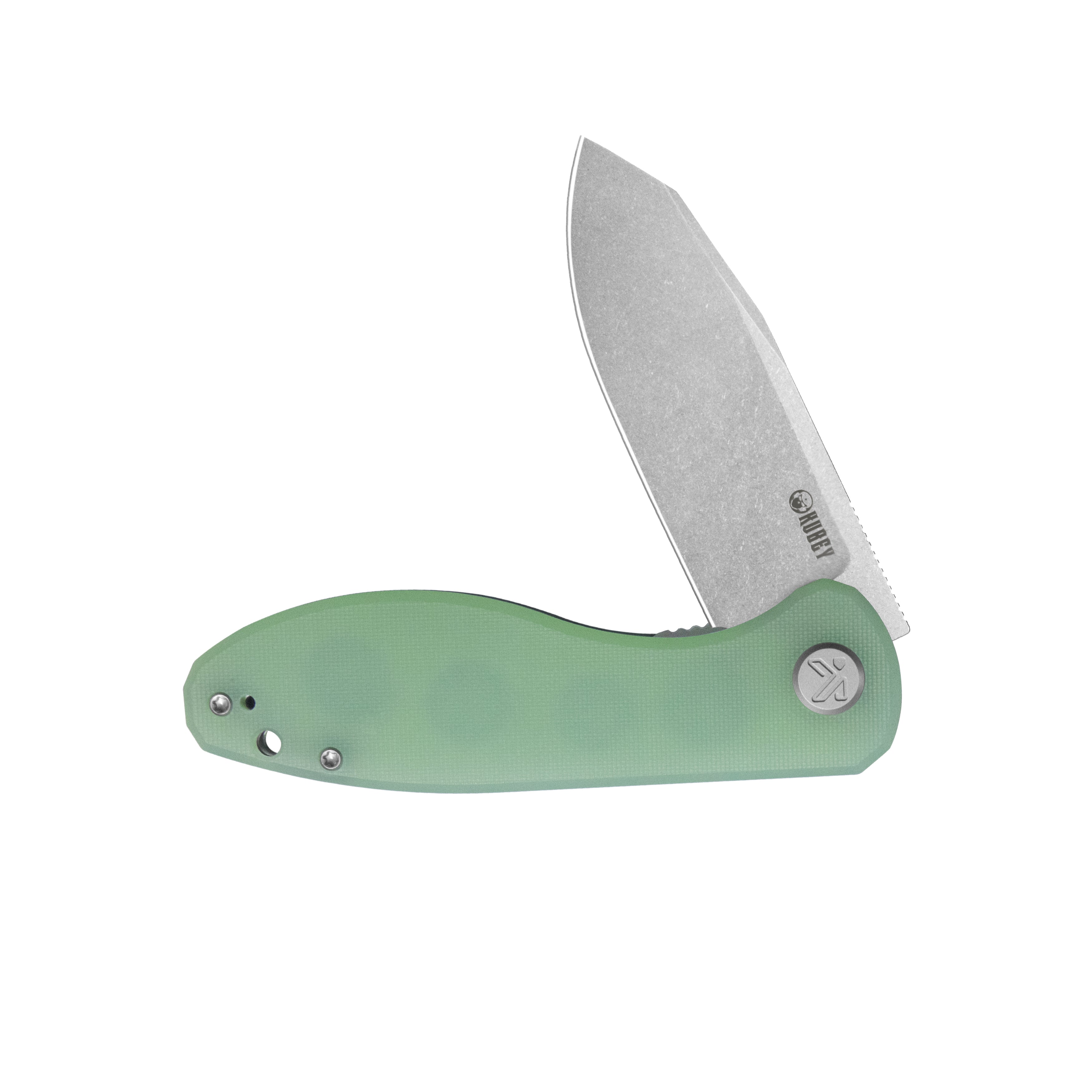 Master Chief Outdoor Folding Pocket Knife Jade G10 Handle 3.43" Beadblast 14C28N KU358L