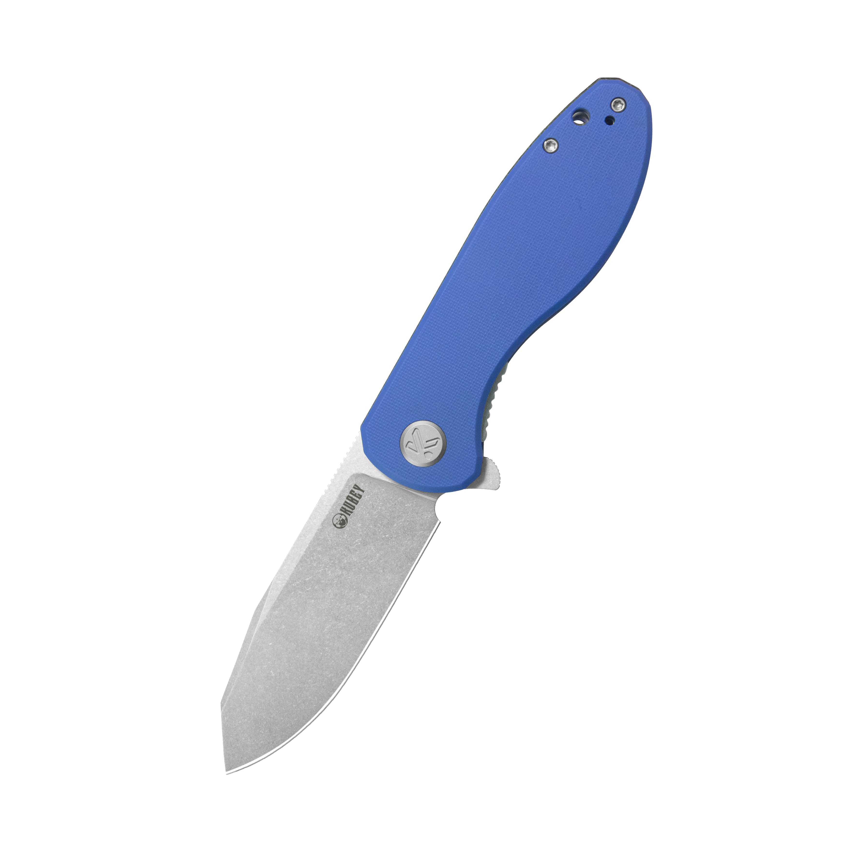 Master Chief Outdoor Folding Pocket Knife Blue G10 Handle 3.43" Beadblast 14C28N KU358M