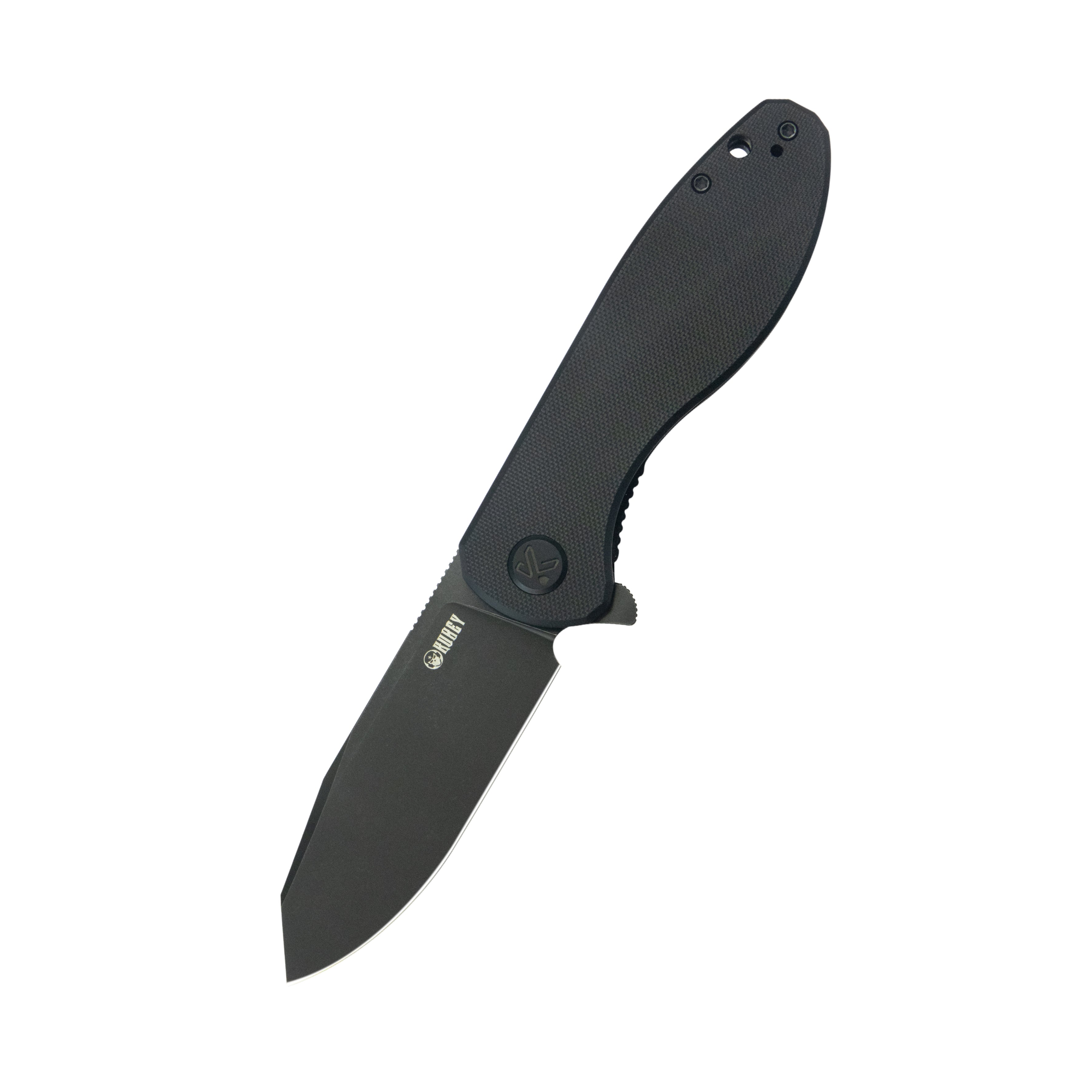 Master Chief Outdoor Folding Pocket Knife Black G10 Handle 3.43" Blackwash 14C28N KU358N
