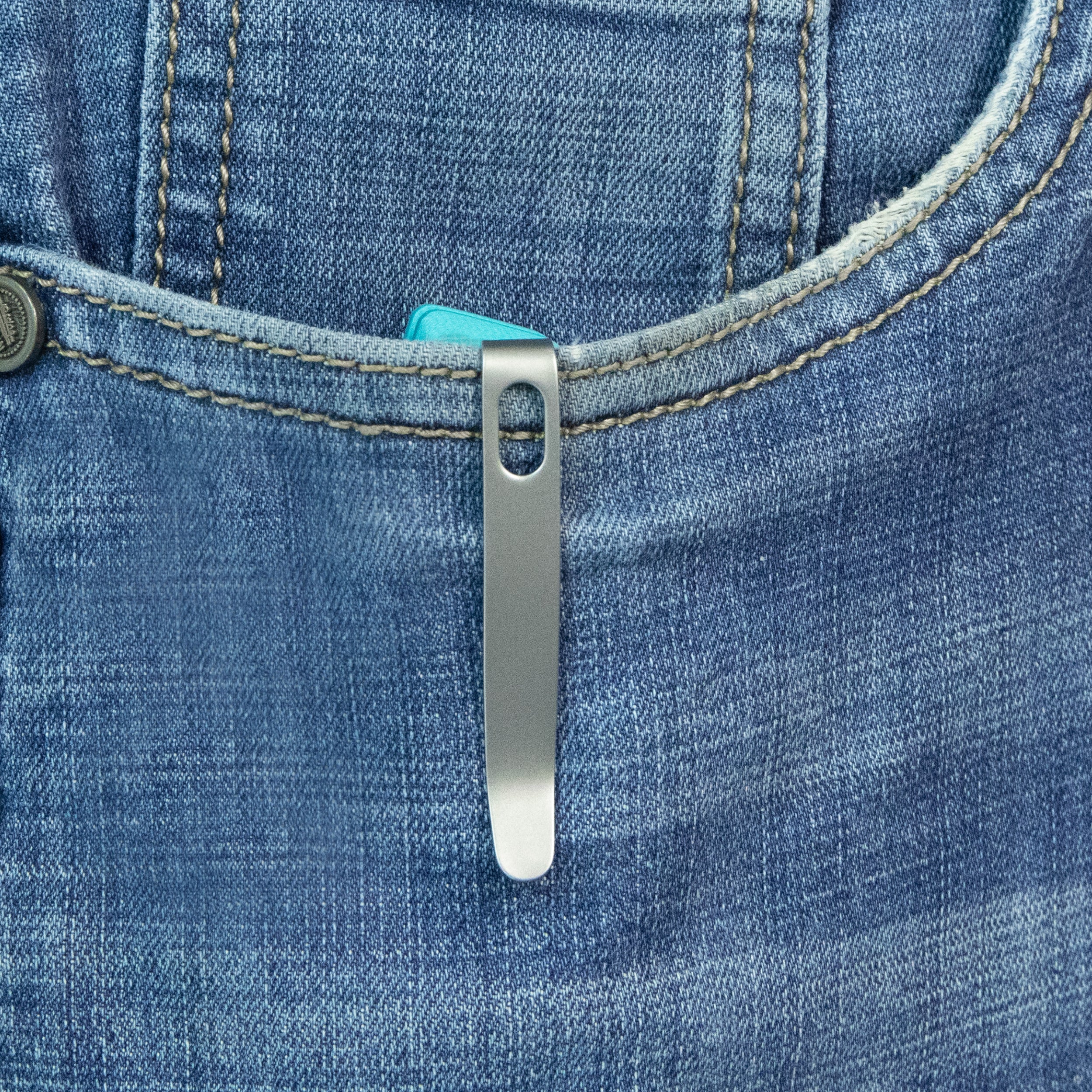 Kubey Caiman Crossbar Everyday Carry Folding Knife Tiffany Blue G10 Handle 3.1" Satin San Mai M2 KU421B