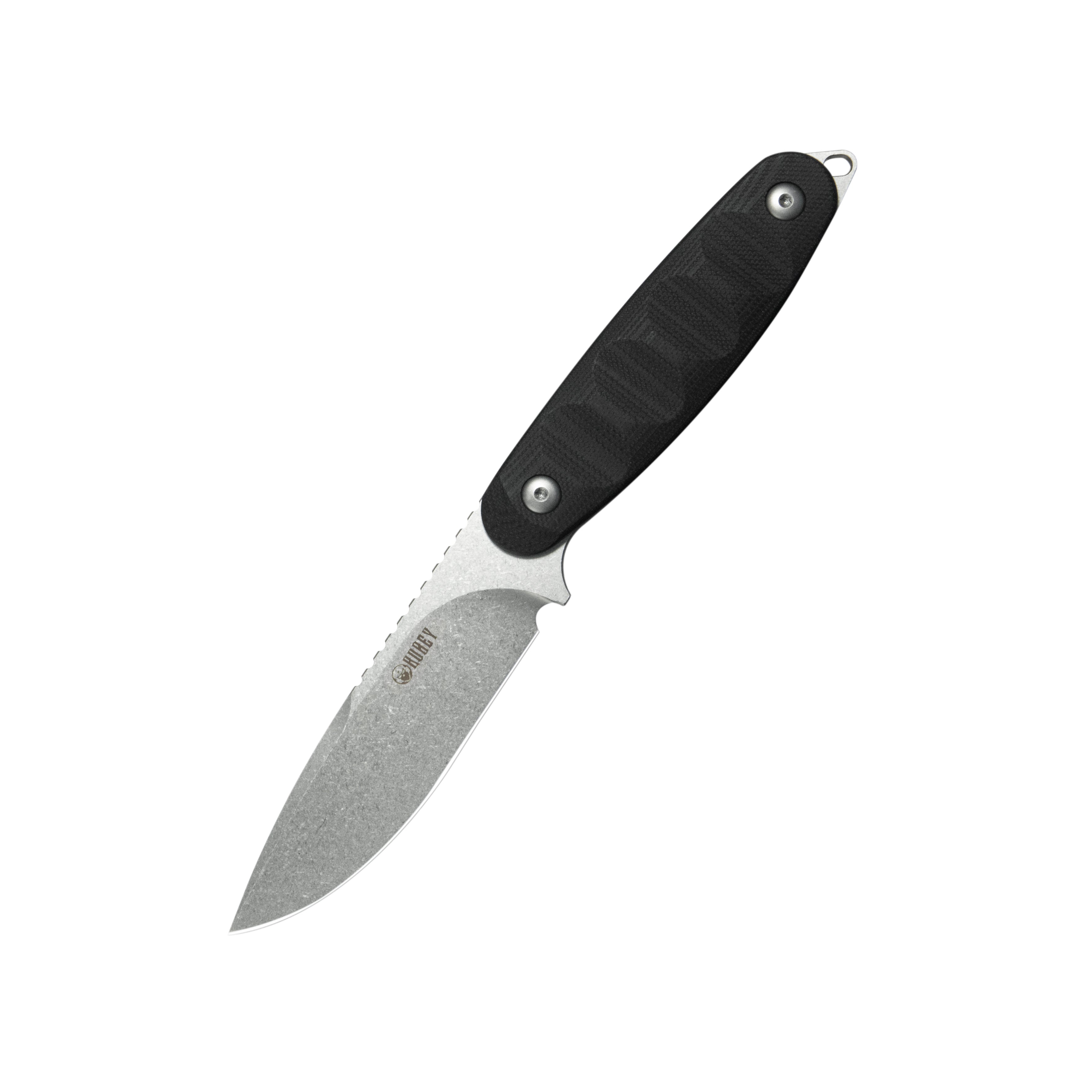 Kubey Civet Fixed Blade Knife Black G-10 Handle 3.74" Beadblast 14C28N Blade KU425A