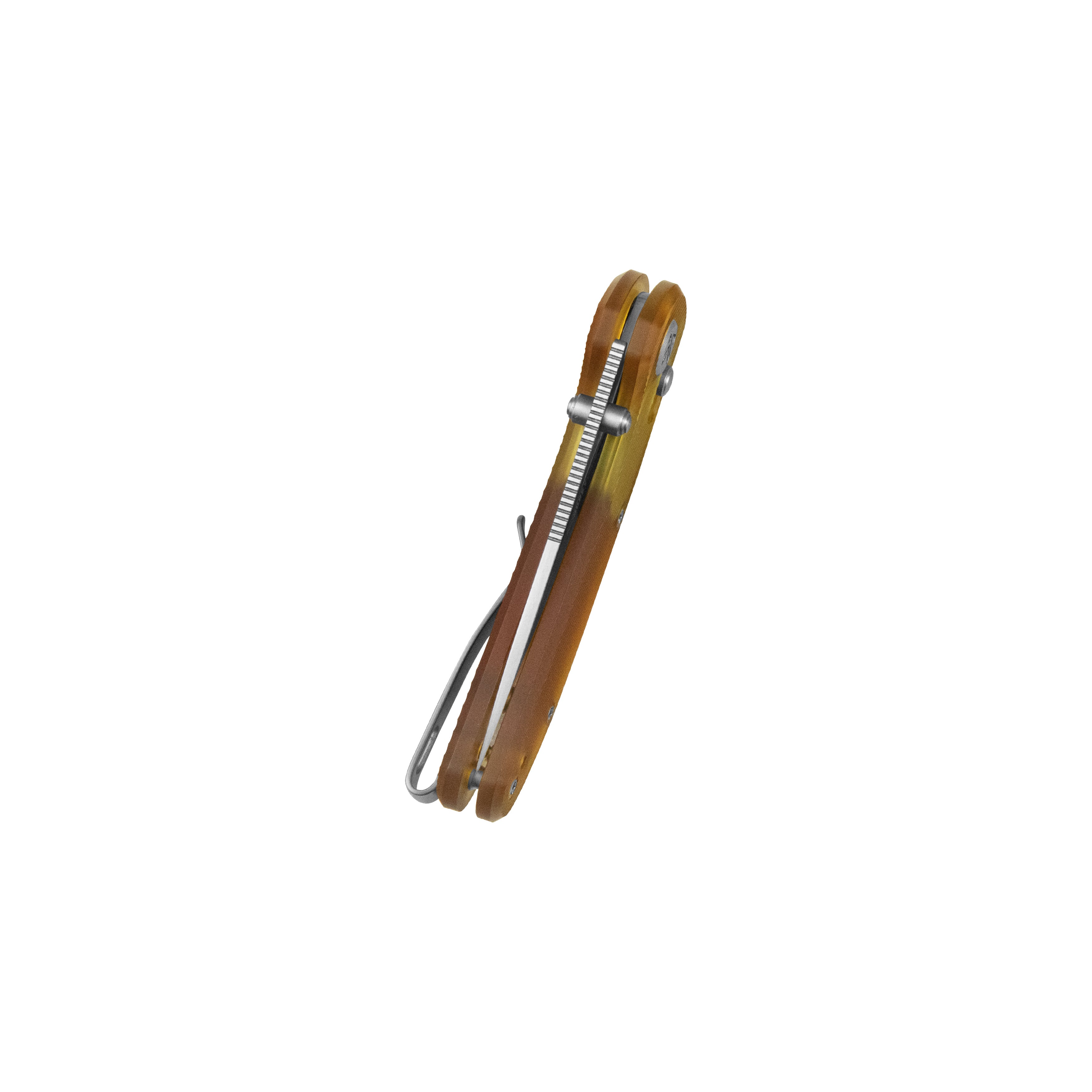Kubey Sparrow Crossbar Lock Everyday Carry Folding Knife Ultem Handle 2.2" Satin AUS-10 San Mai KU449B