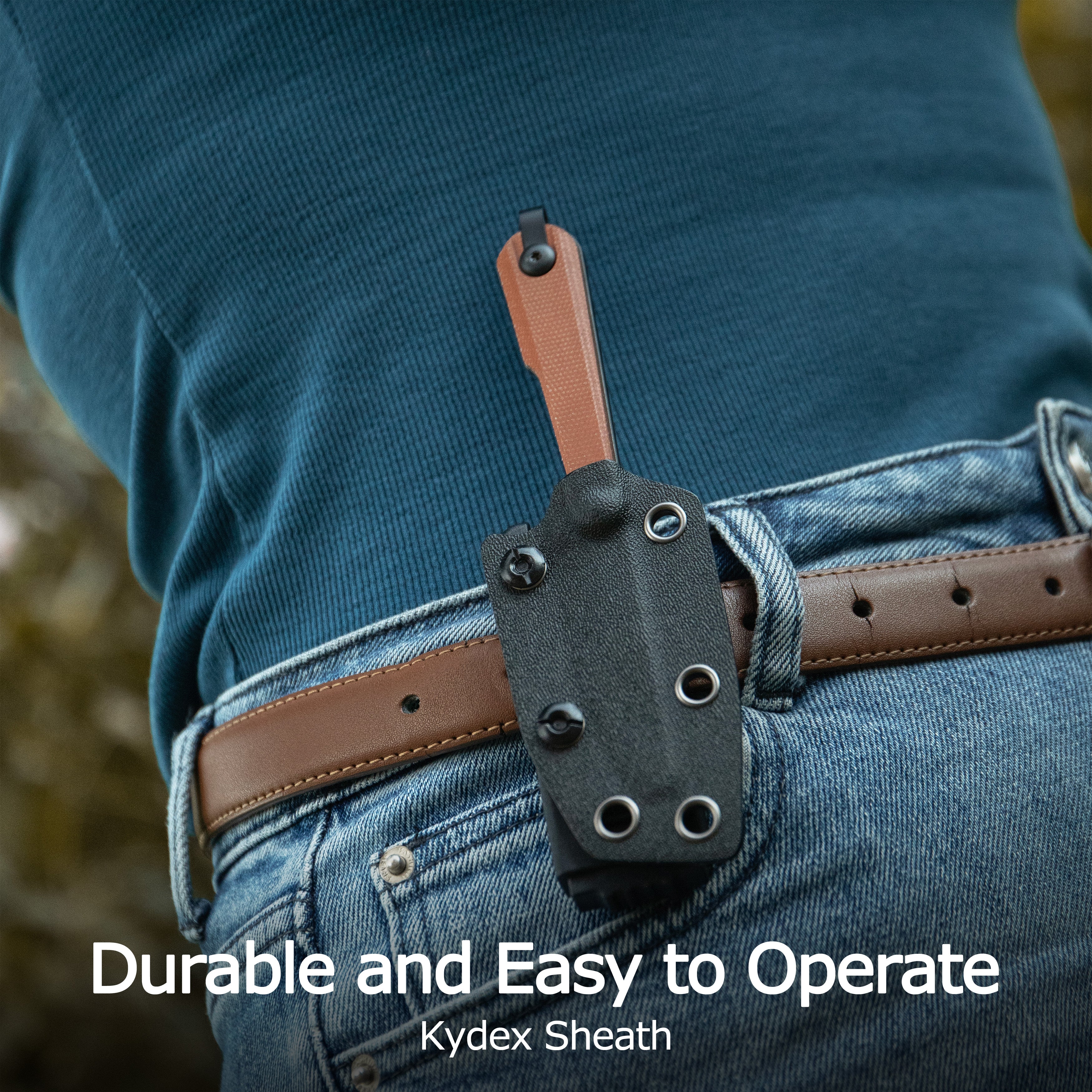 Kubey YAG Fixed Blade Knife Black G10 Handle 2.3" Beadblast 14C28N Blade KU451A