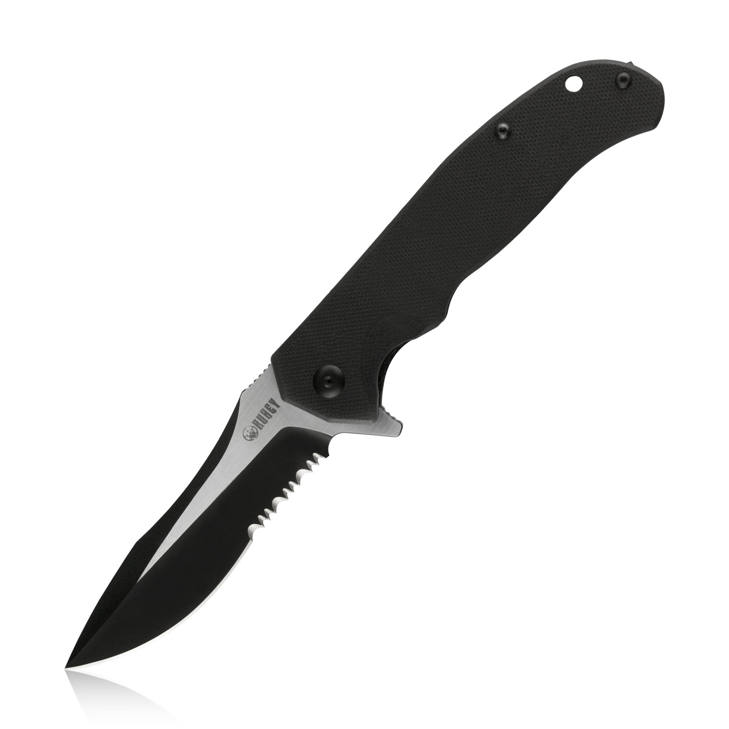 BUY ONE GET ONE FREE  EDC Liner Lock Folding Knife 3.4" Serrated D2 Blade G10 Handle KU162F