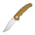 KUBEY Liner Lock Folding Knife  Sandblasted 3.3" D2 Steel Blade, Glass-Filled G10 Handle KU216