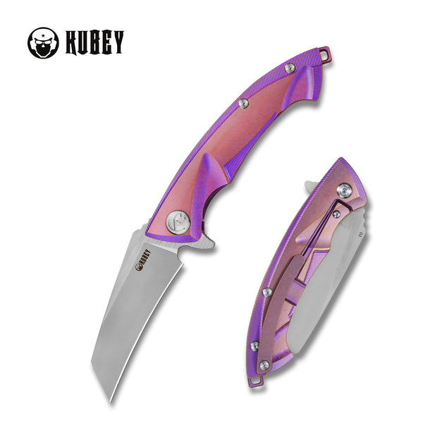 Anteater Frame Lock Flipper Knife Purple Titanium Handle (3.0" Sandbalst D2) KB153C