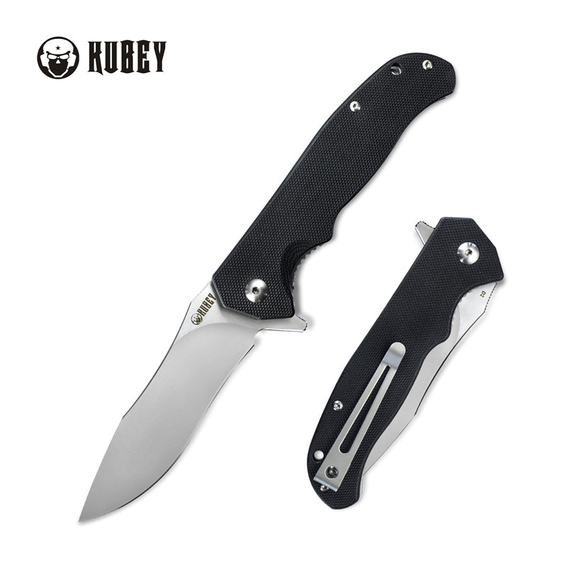 Nuovo Liner Lock flipper Knife Black G10 Handle (3.5" Sandblast D2 )KU162E-2 (US ONLY)