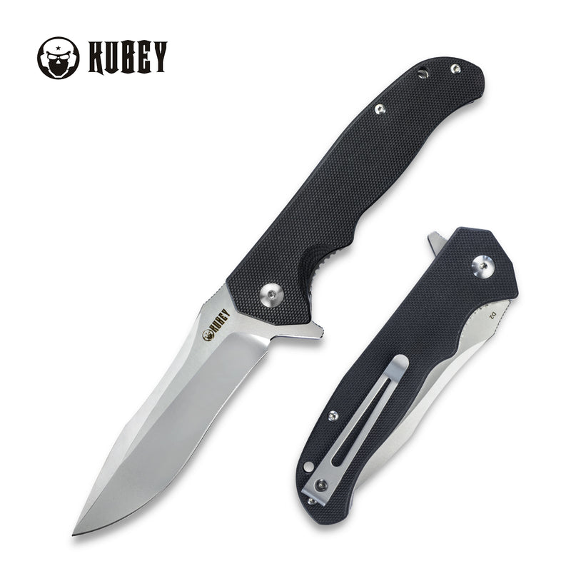 Nuovo Liner Lock flipper Knife Black G10 Handle (3.5" Sandblast D2 )KU162E-1 (US ONLY)