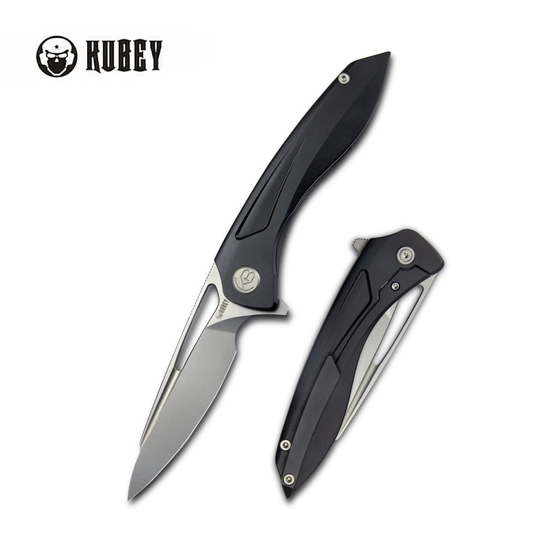 Velocé Frame Everyday Carry Gentlmans Pocket Knife Black Ti Handle 3.94'' Sandblasted S90V Blade KB171G