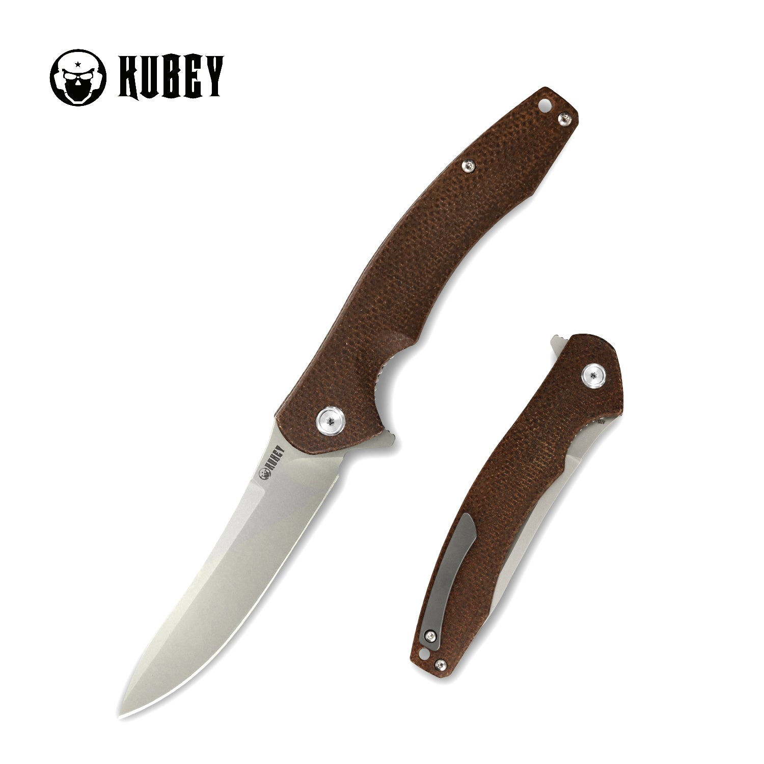 Eris EDC Liner Lock Flipper Knife Synthetic Fiber Handle (3.4" SandBlast AUS-10 )KU179C