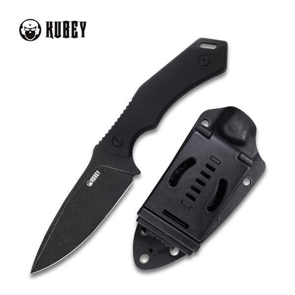 Orthodox Fixed Blade Knife Black G10 Handle 4.02" Dark Stonewashed 14C28N KU2108B