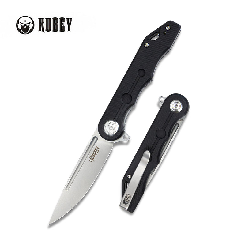 Mizo Liner Lock Flipper Folding Knife Black G10 Handle 3.15" Bead Blast AUS-10 KU312A